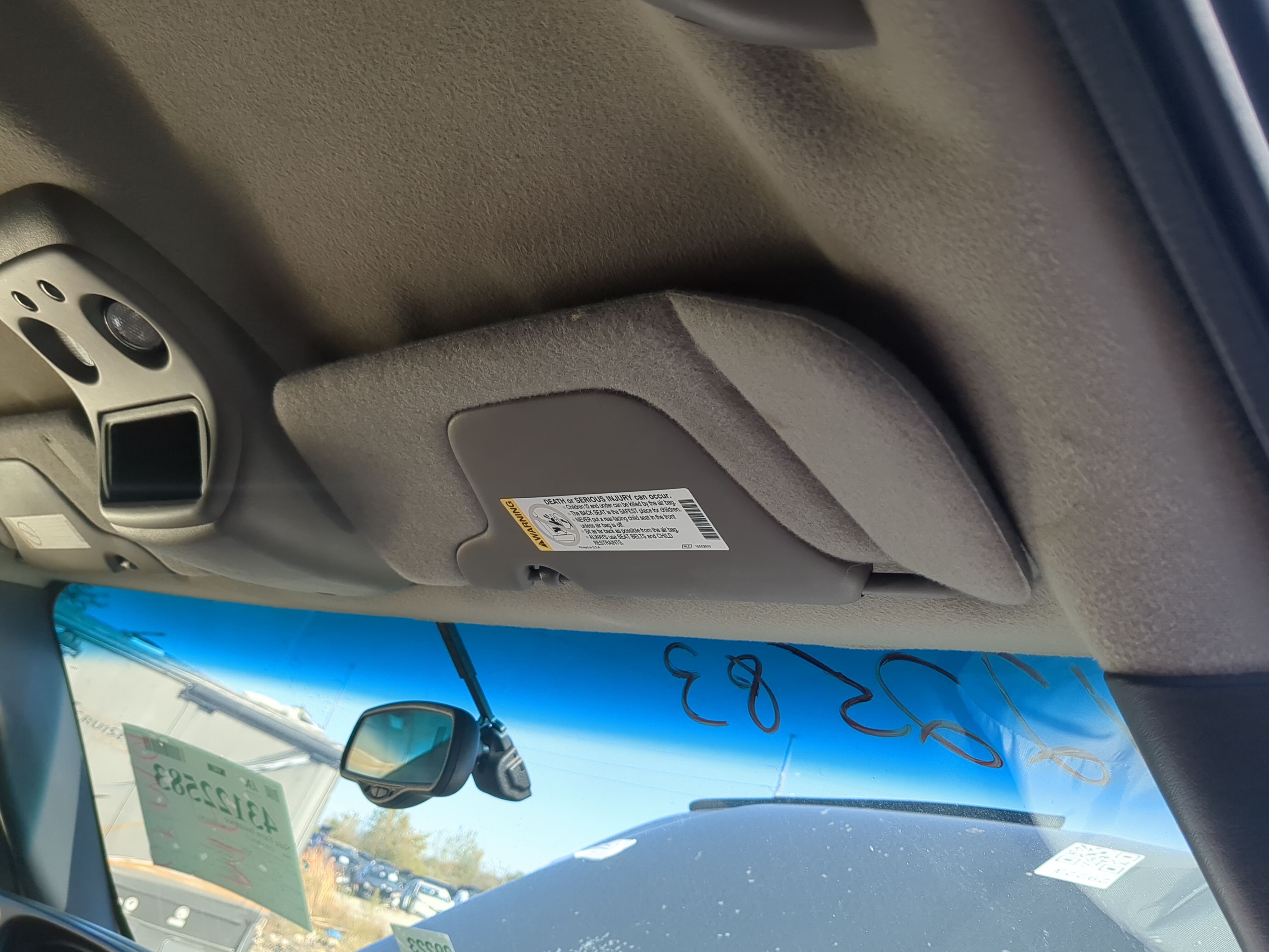 2000 Chevrolet Silverado 1500 Passenger Sun Visor Mirror Right Sunvisor 1208414 - Oemusedautoparts1.com