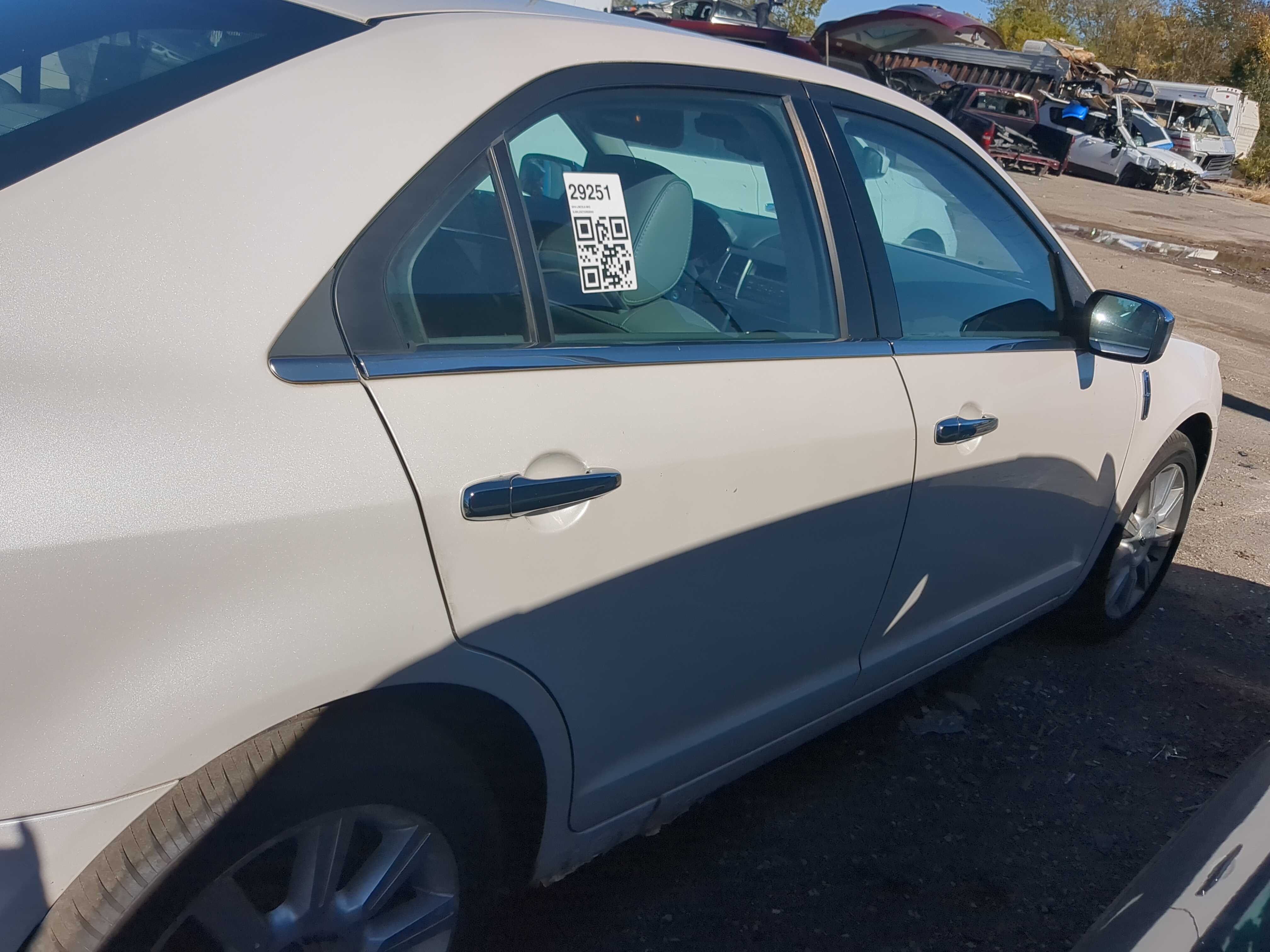 2007-2012 Lincoln Mkz Passenger Rear Door Oem 1208819 - Oemusedautoparts1.com