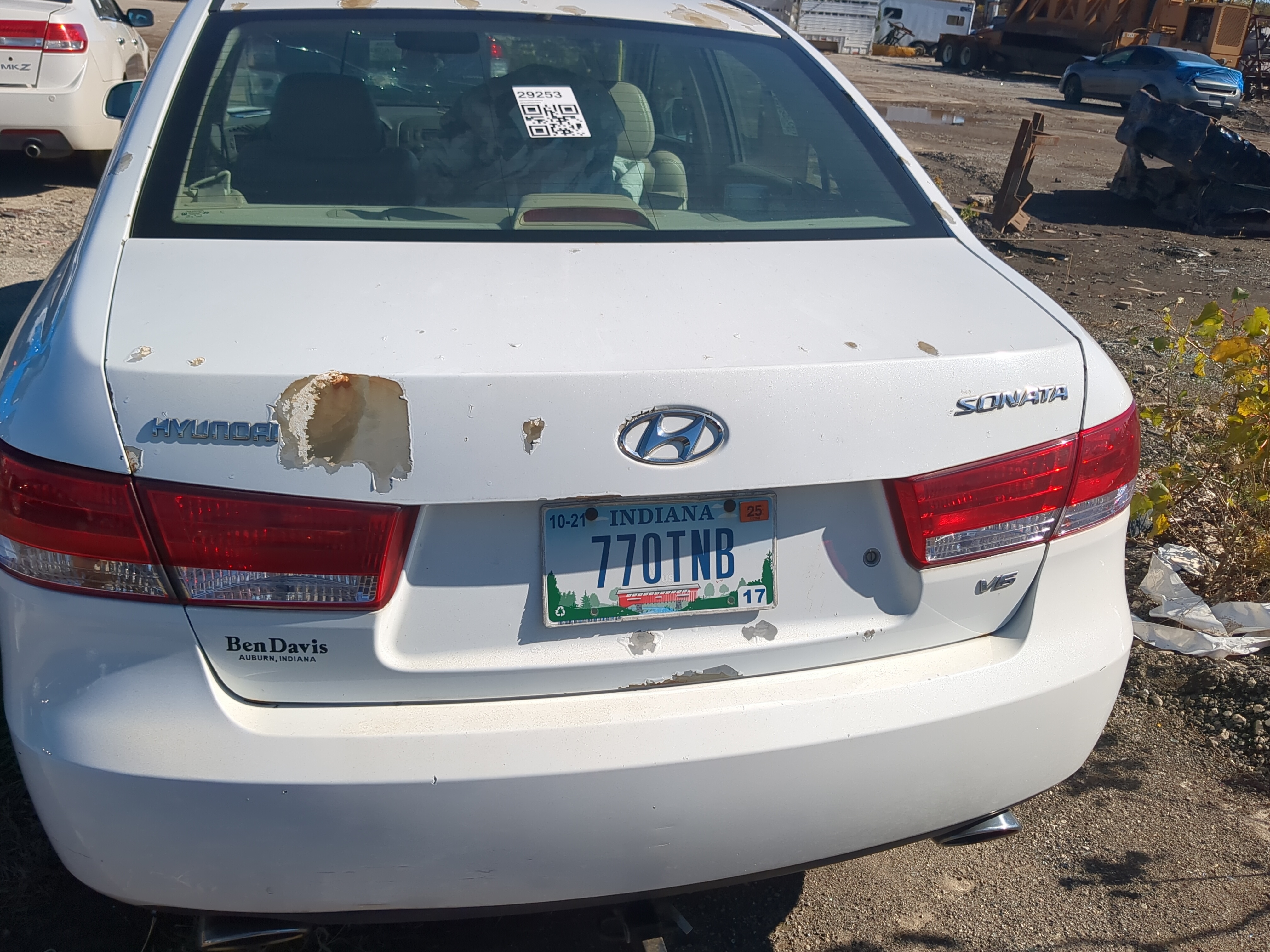 Picture of 2006-2008 Hyundai Sonata Trunk/decklid/hatch/tailgate Oem 1209180