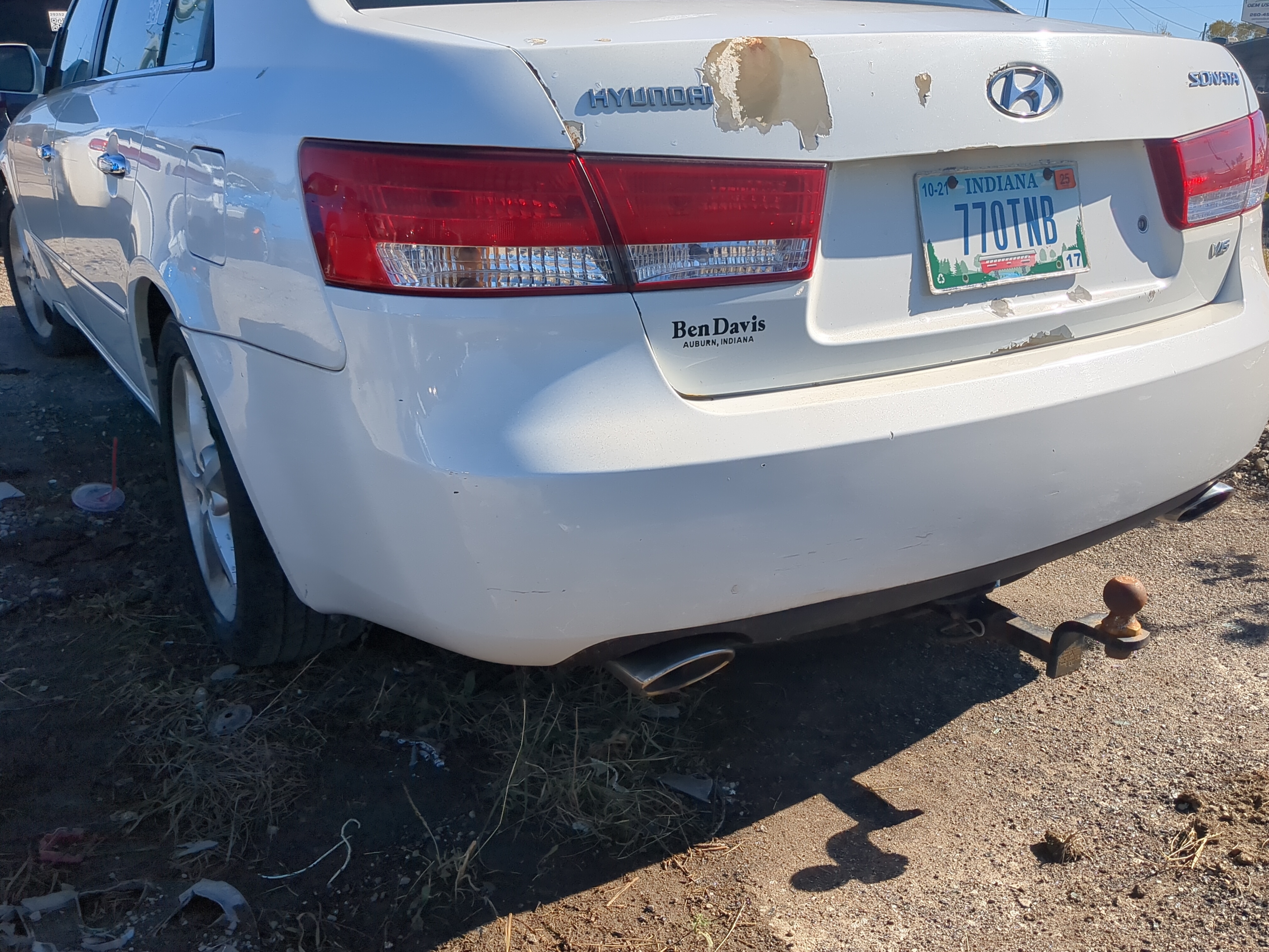 2006-2008 Hyundai Sonata Rear Bumper Assembly Oem 1209190 - Oemusedautoparts1.com