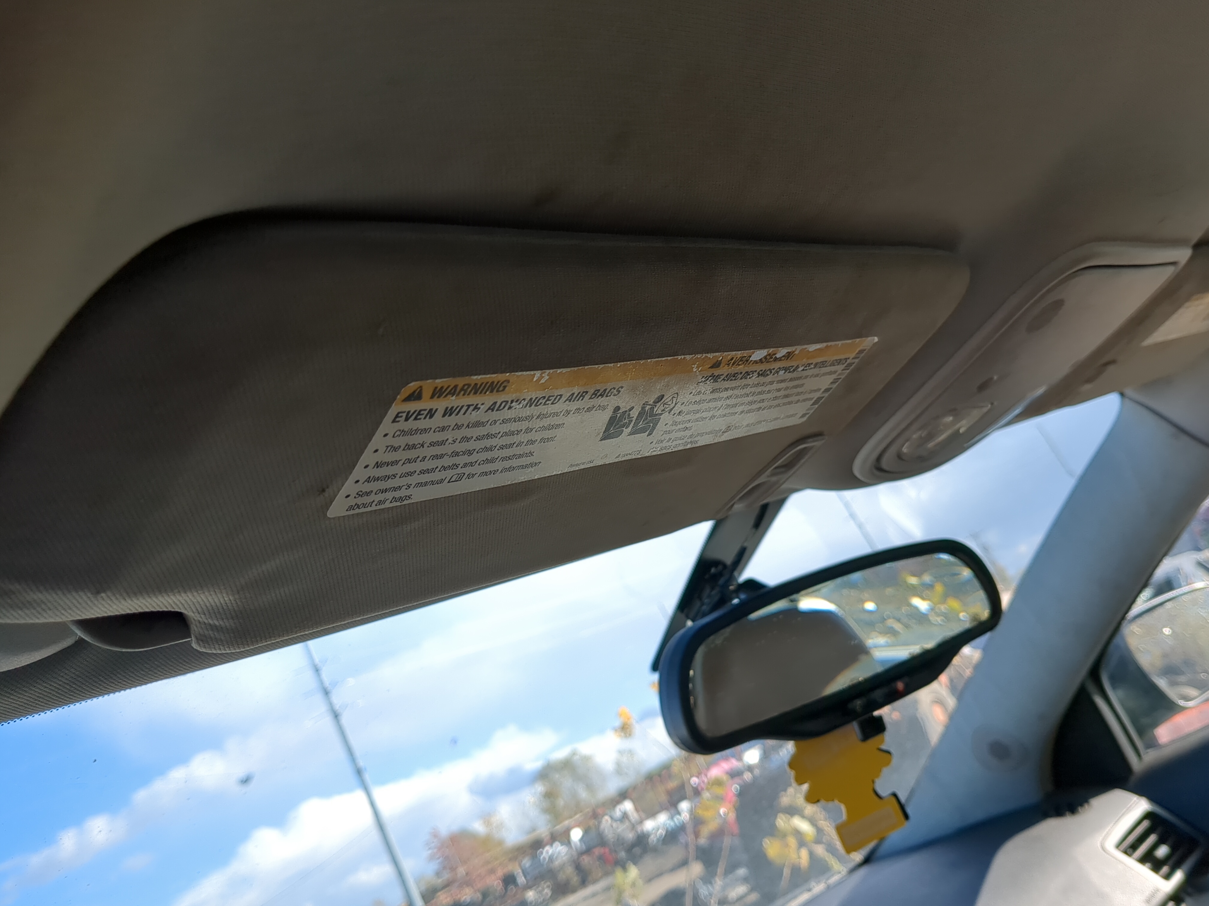 2007-2009 Saturn Aura Driver Sun Visor Mirror Left Sunvisor 1210290 - Oemusedautoparts1.com