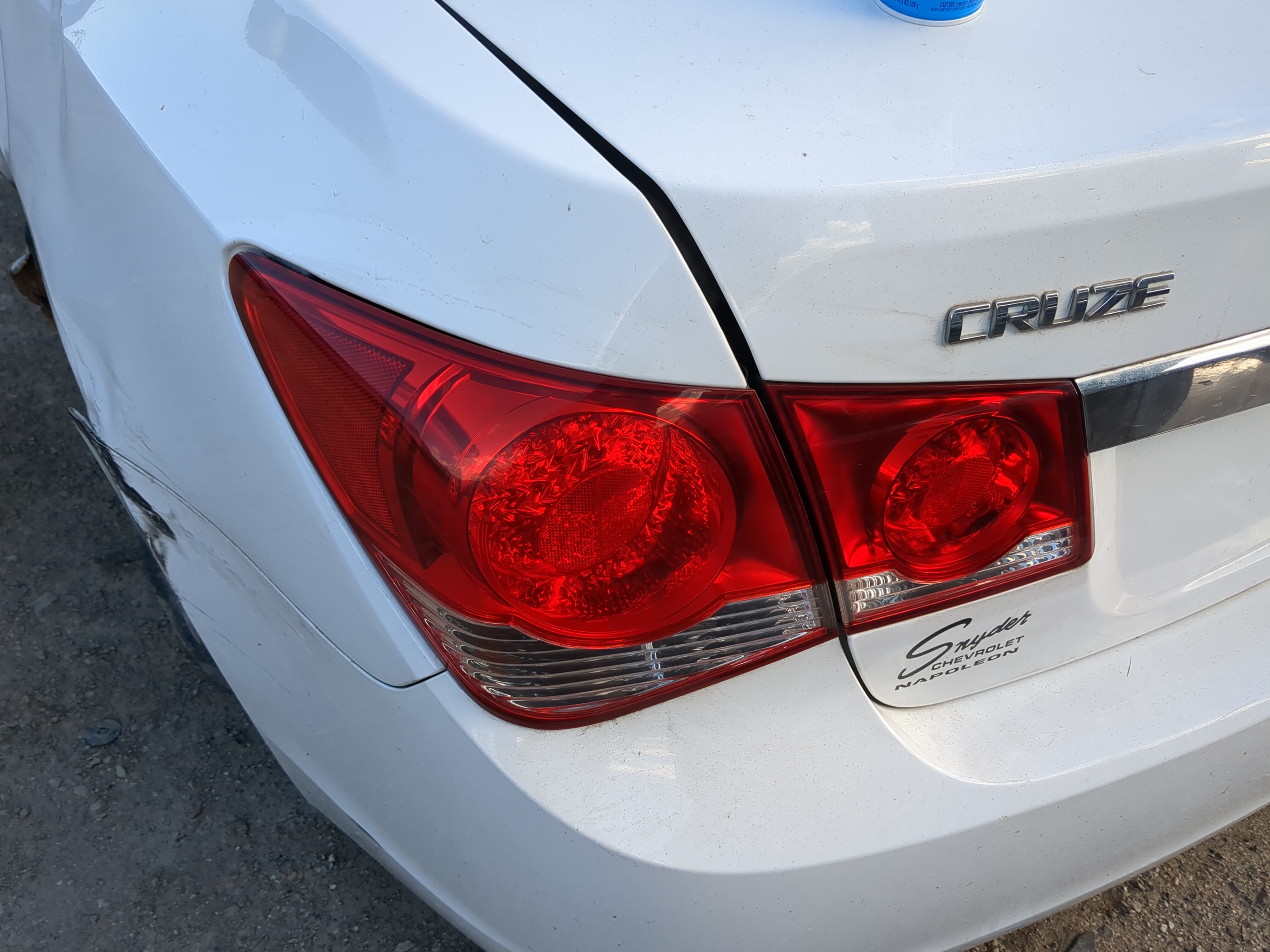 2011-2016 Chevrolet Cruze Driver Left Side Tail Light Taillight Oem 1210392 - Oemusedautoparts1.com