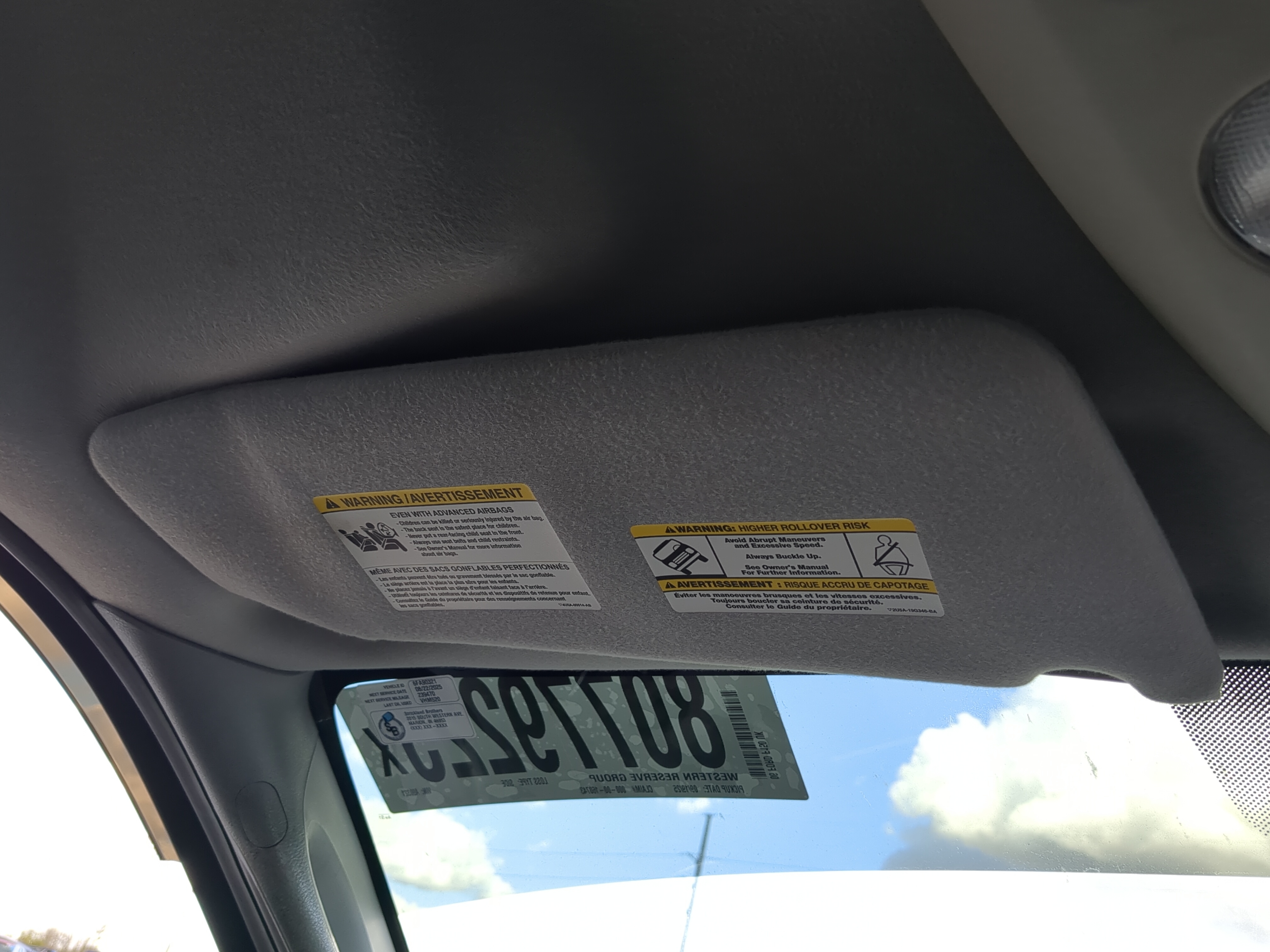 2004-2008 Ford F-150 Driver Sun Visor Mirror Left Sunvisor 1210634 - Oemusedautoparts1.com