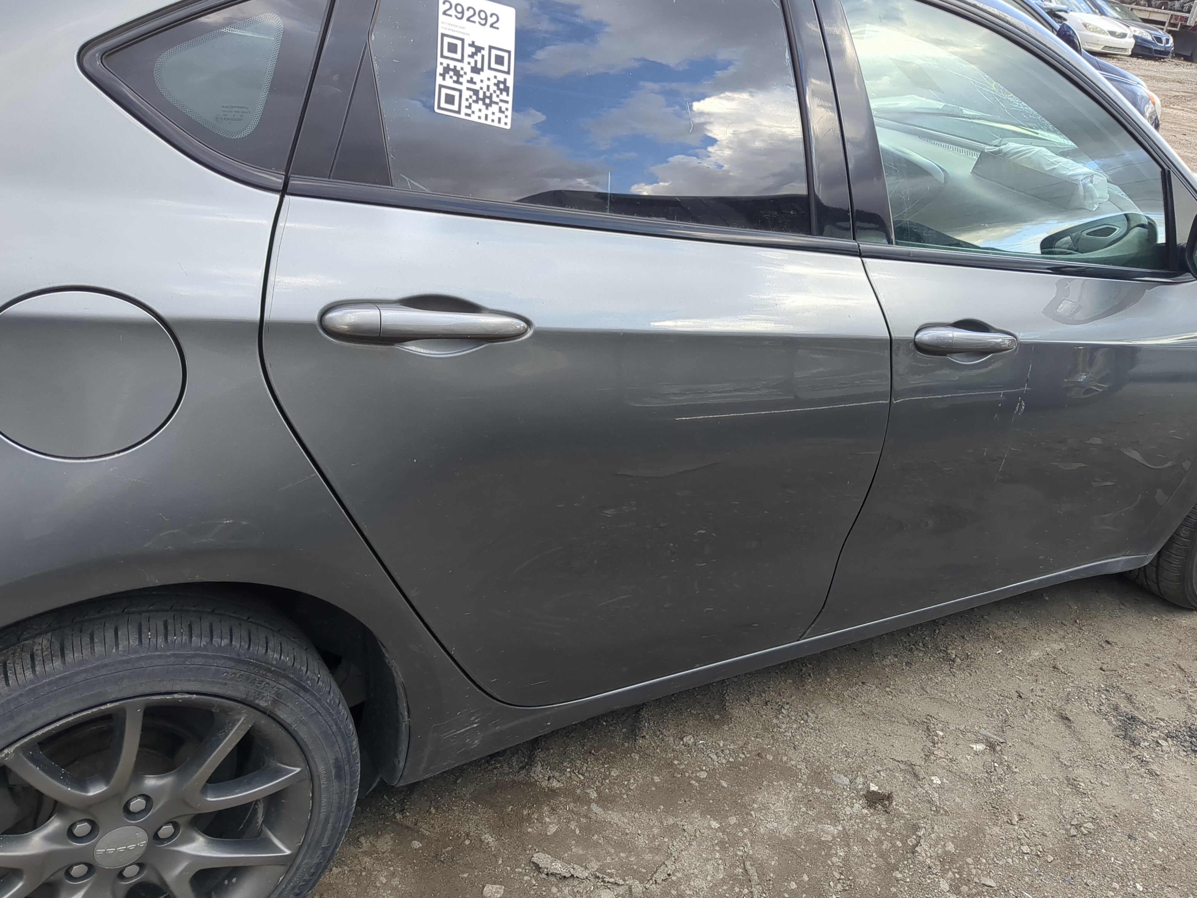 2013-2016 Dodge Dart Passenger Rear Door Oem 1211334 - Oemusedautoparts1.com