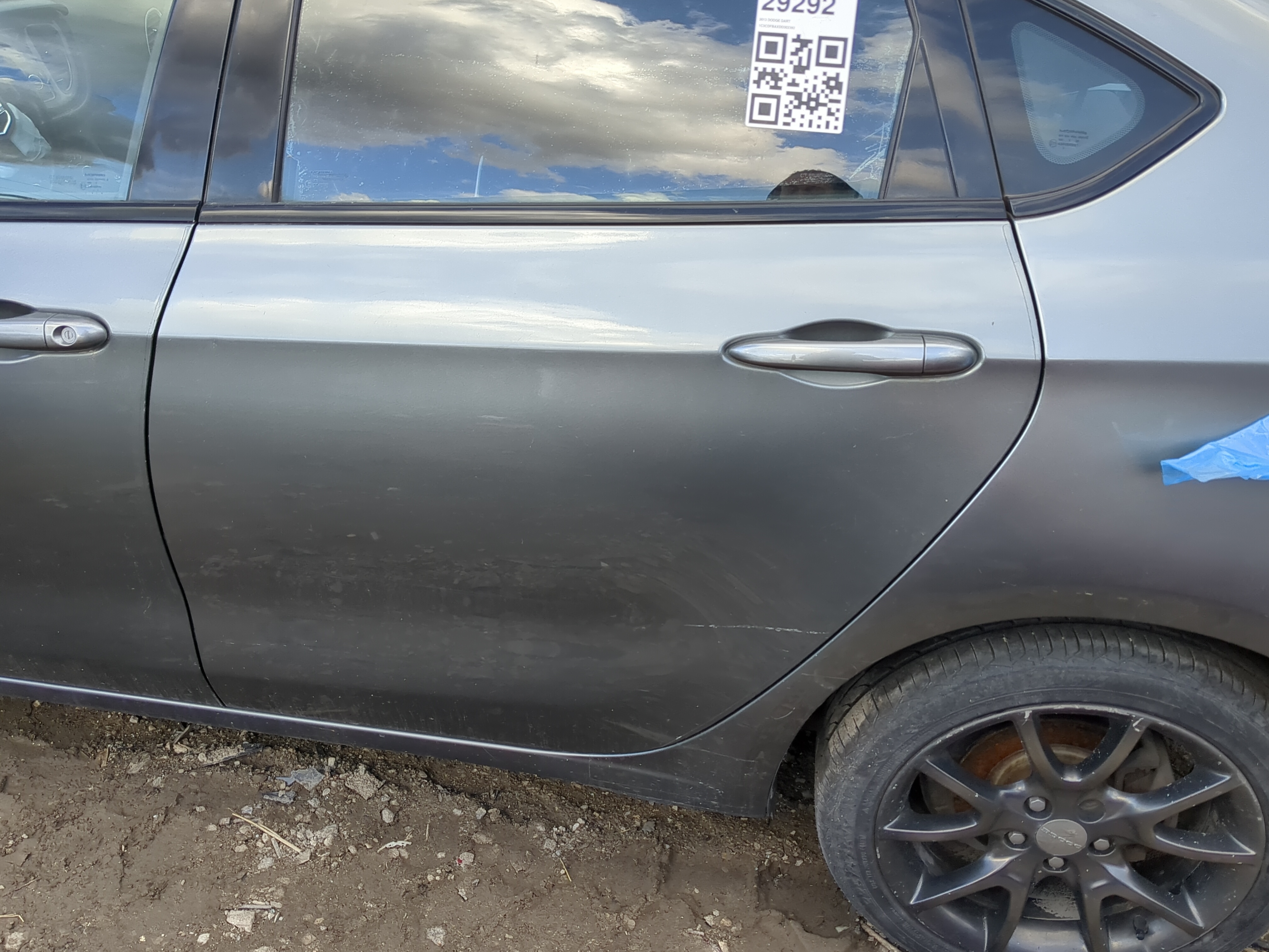 2013-2016 Dodge Dart Driver Rear Door Oem 1211436 - Oemusedautoparts1.com