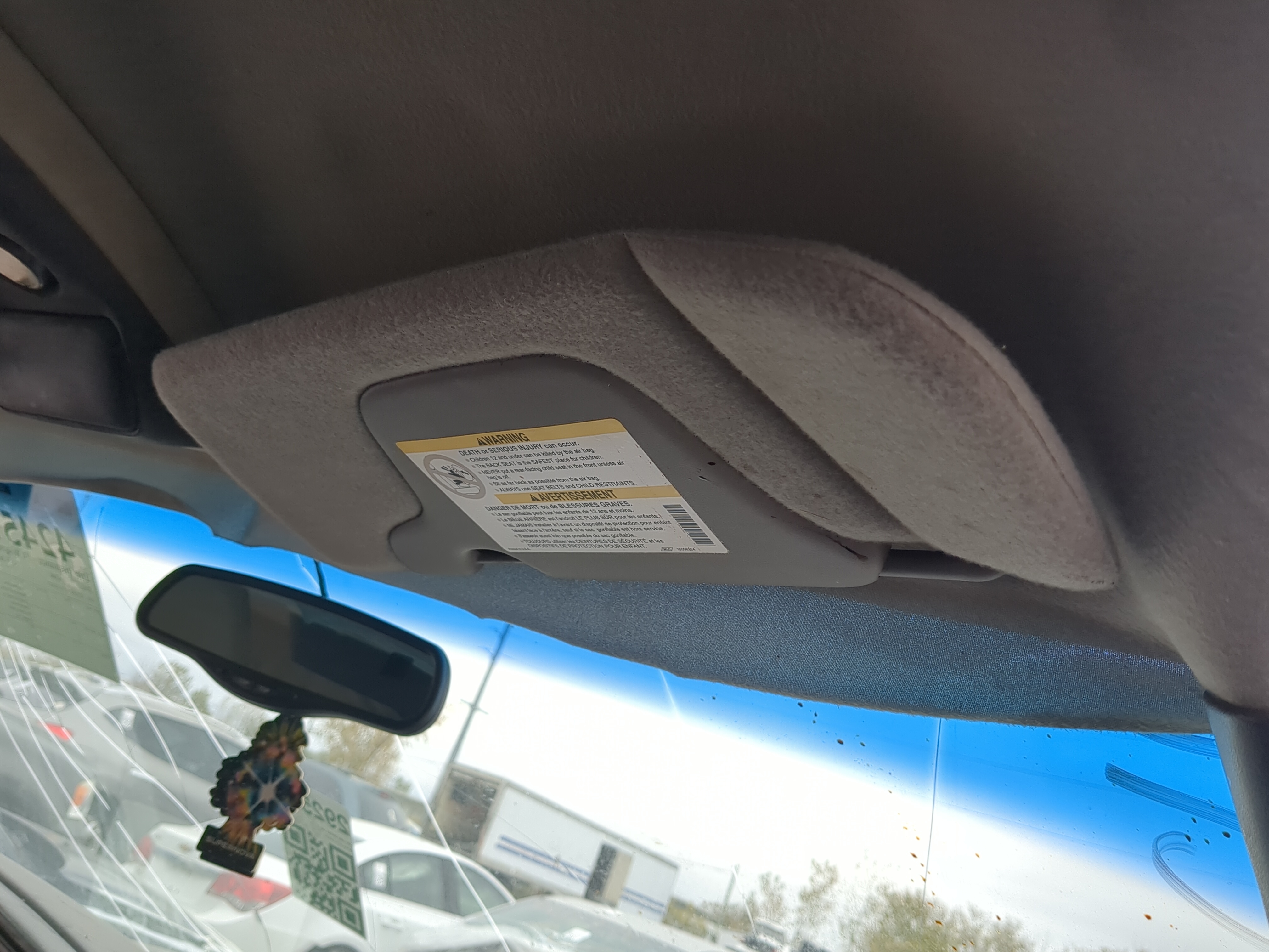 2000-2002 Gmc Sierra 1500 Passenger Sun Visor Mirror Right Sunvisor 1212035 - Oemusedautoparts1.com