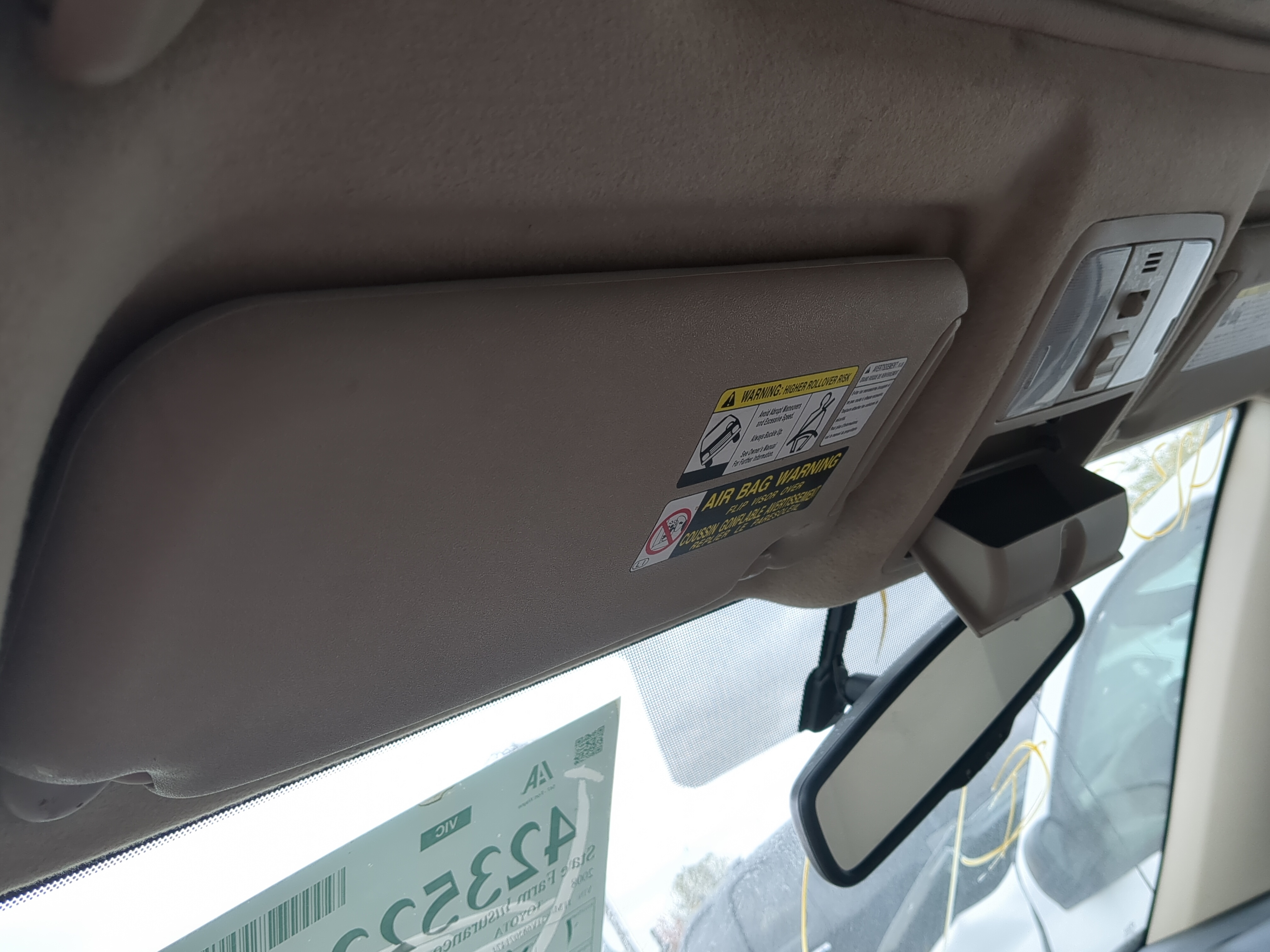 2006-2009 Toyota Rav4 Driver Sun Visor Mirror Left Sunvisor 1212433 - Oemusedautoparts1.com