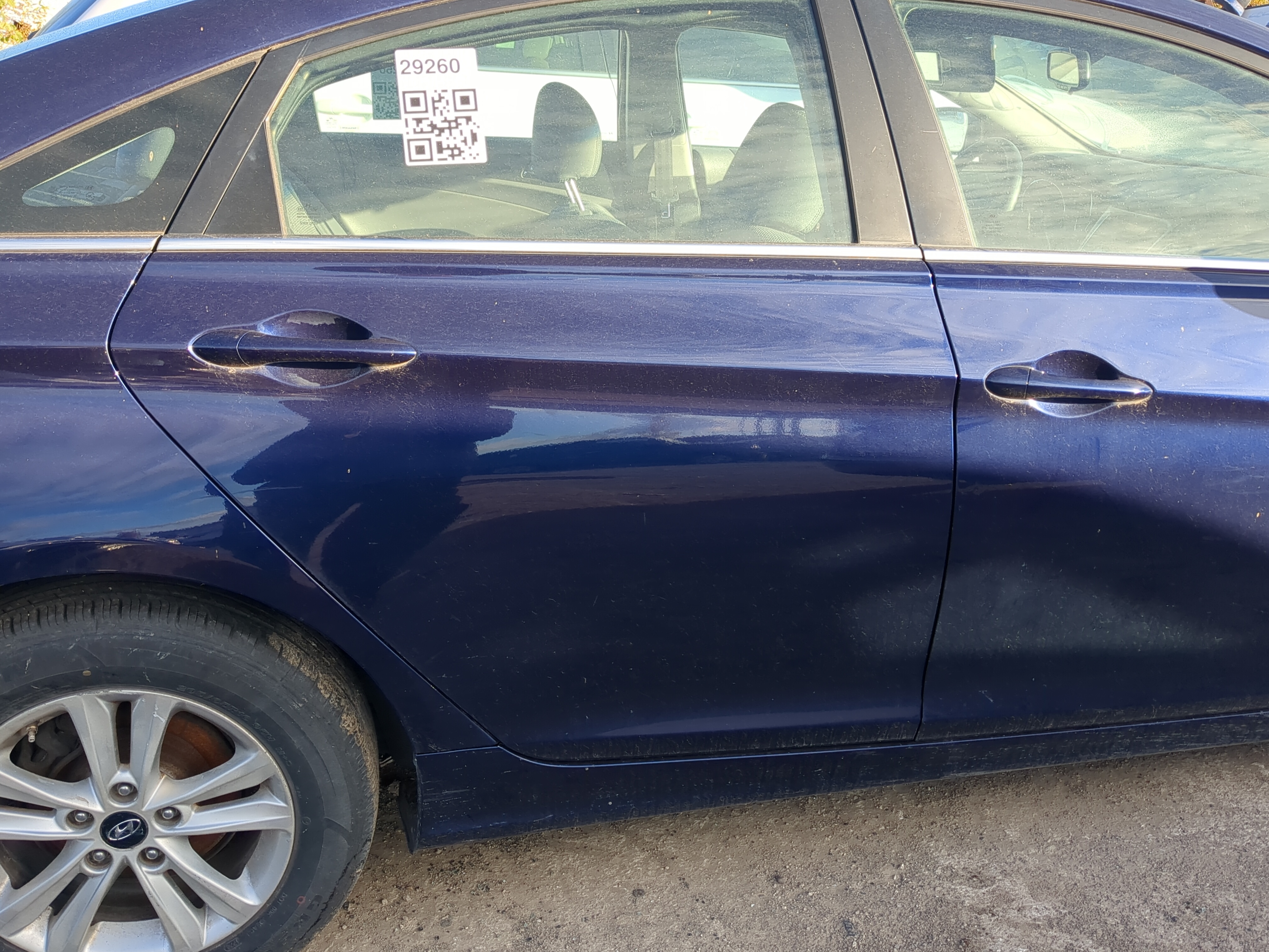 2011-2014 Hyundai Sonata Passenger Rear Door Oem 1212904 - Oemusedautoparts1.com