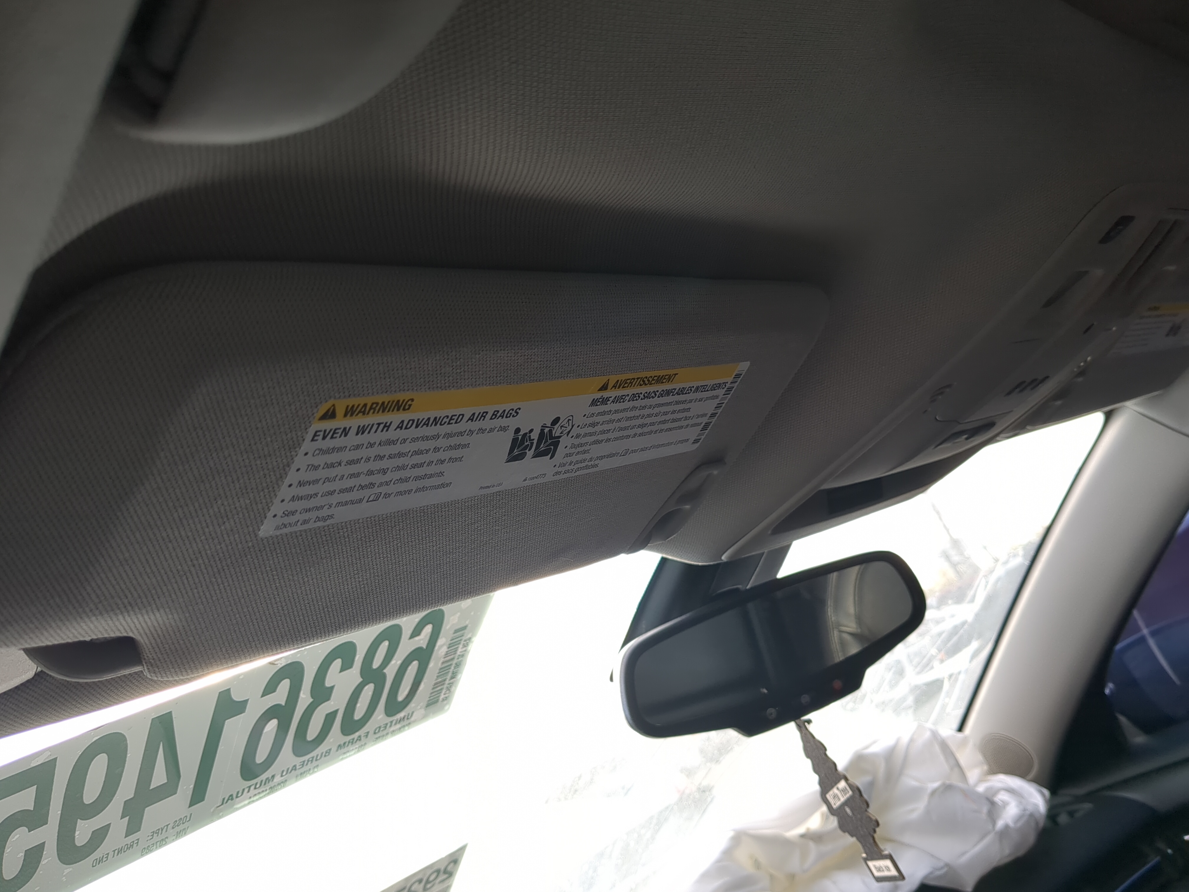 2013-2016 Chevrolet Malibu Driver Sun Visor Mirror Left Sunvisor 1213195 - Oemusedautoparts1.com