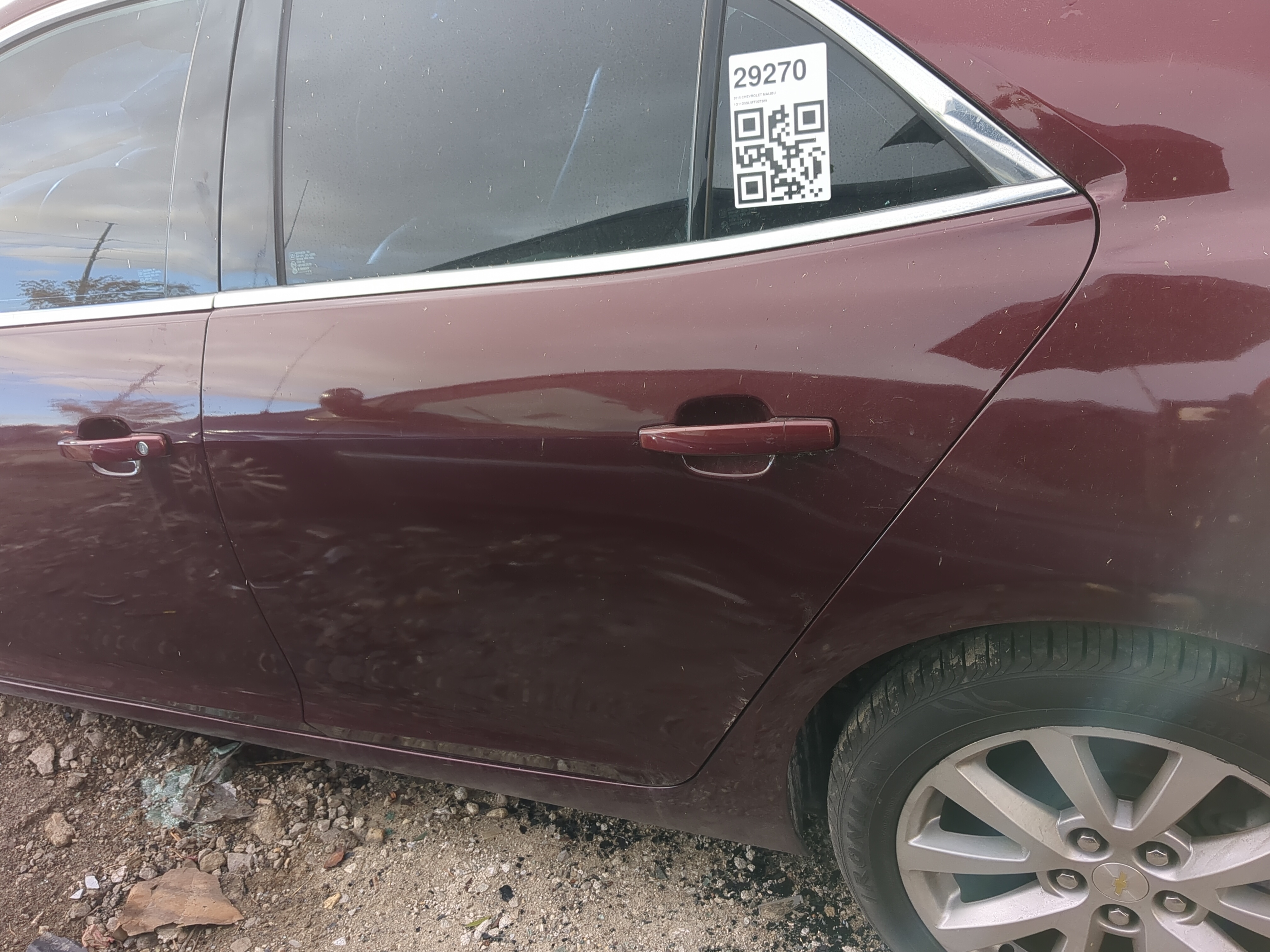 2013-2016 Chevrolet Malibu Driver Rear Door Oem 1213322 - Oemusedautoparts1.com