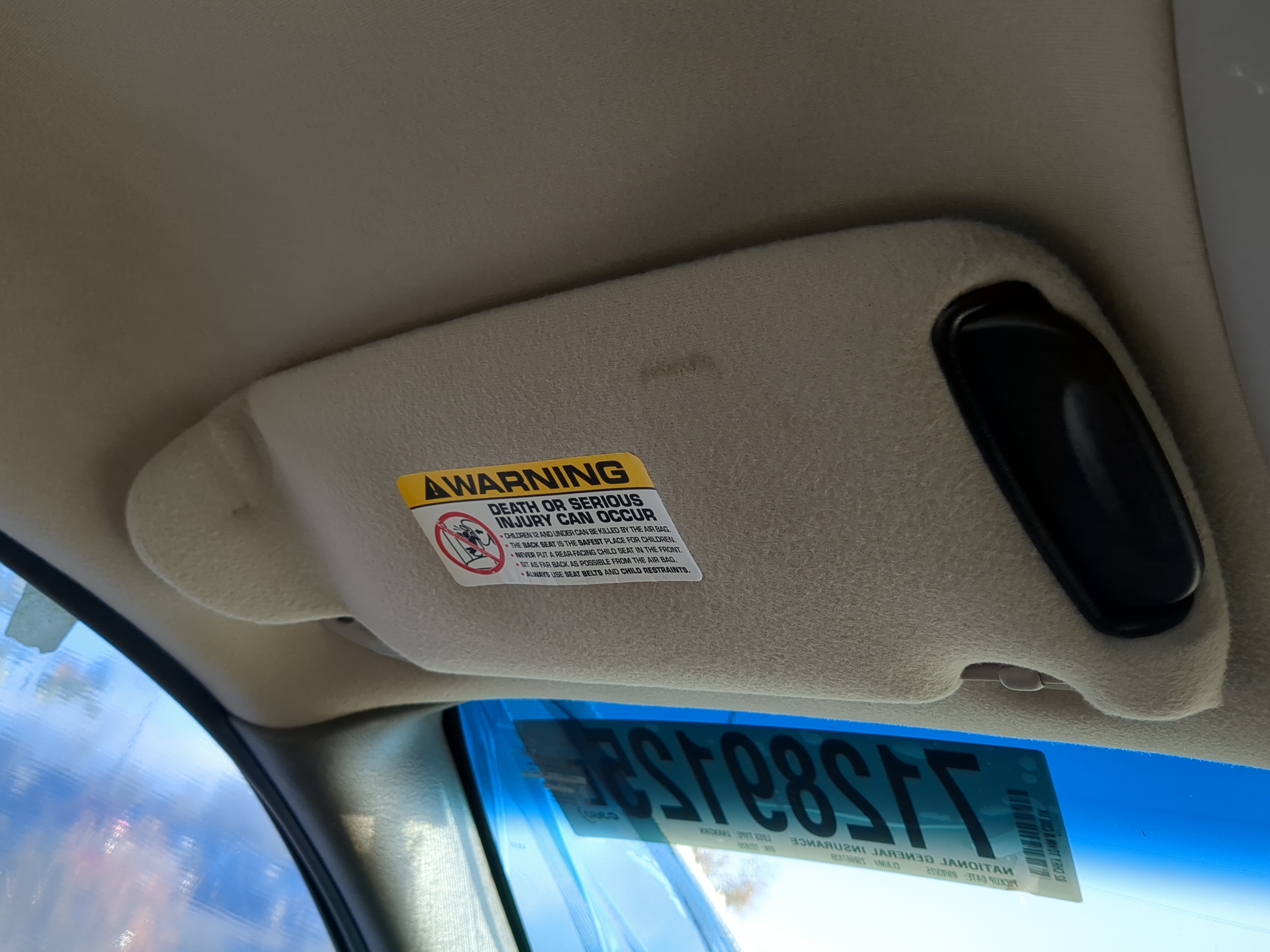 2001-2002 Chrysler Town & Country Driver Sun Visor Mirror Left Sunvisor 1213362 - Oemusedautoparts1.com