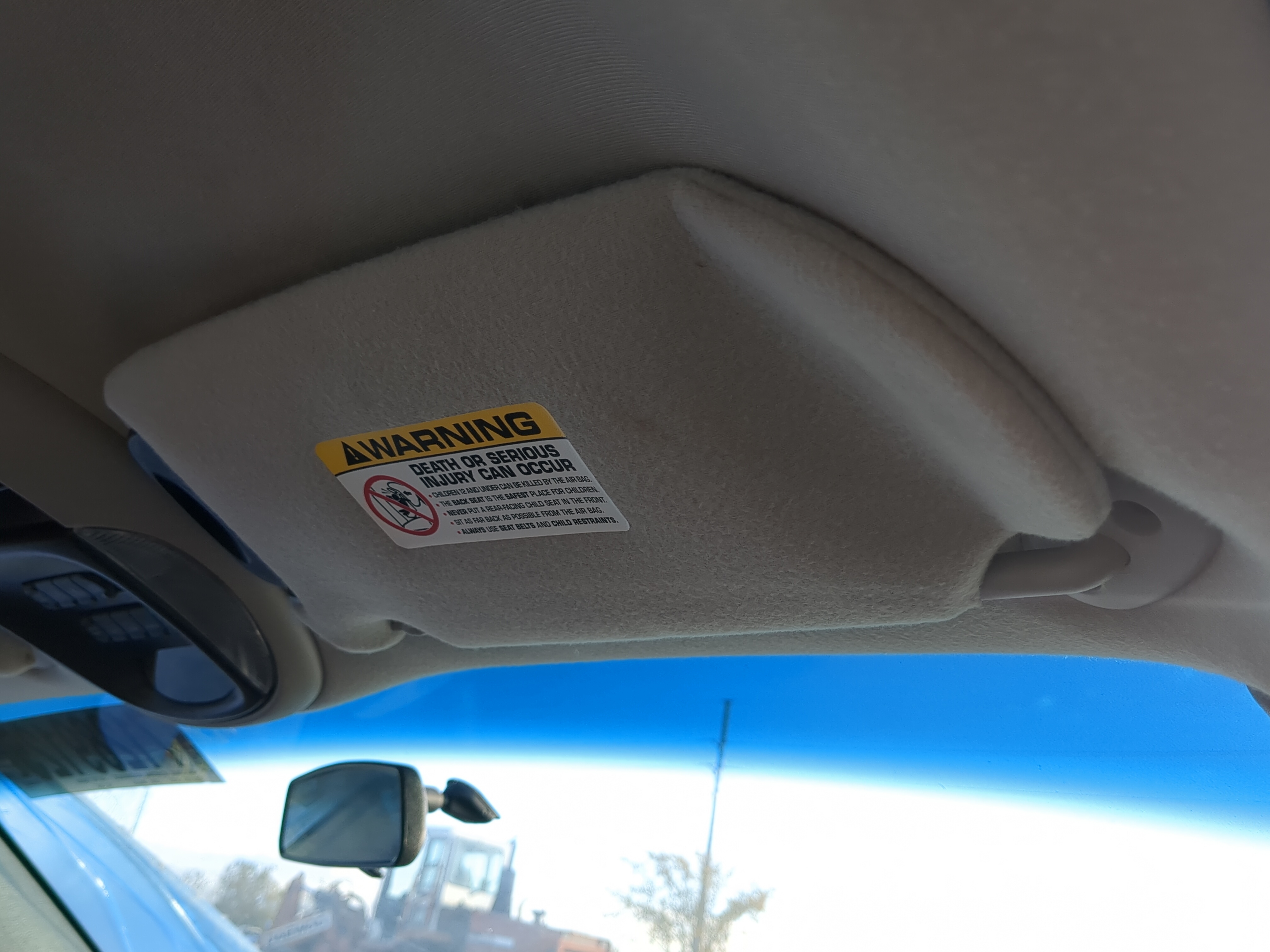 2001 Chrysler Town & Country Passenger Sun Visor Mirror Right Sunvisor 1213392 - Oemusedautoparts1.com