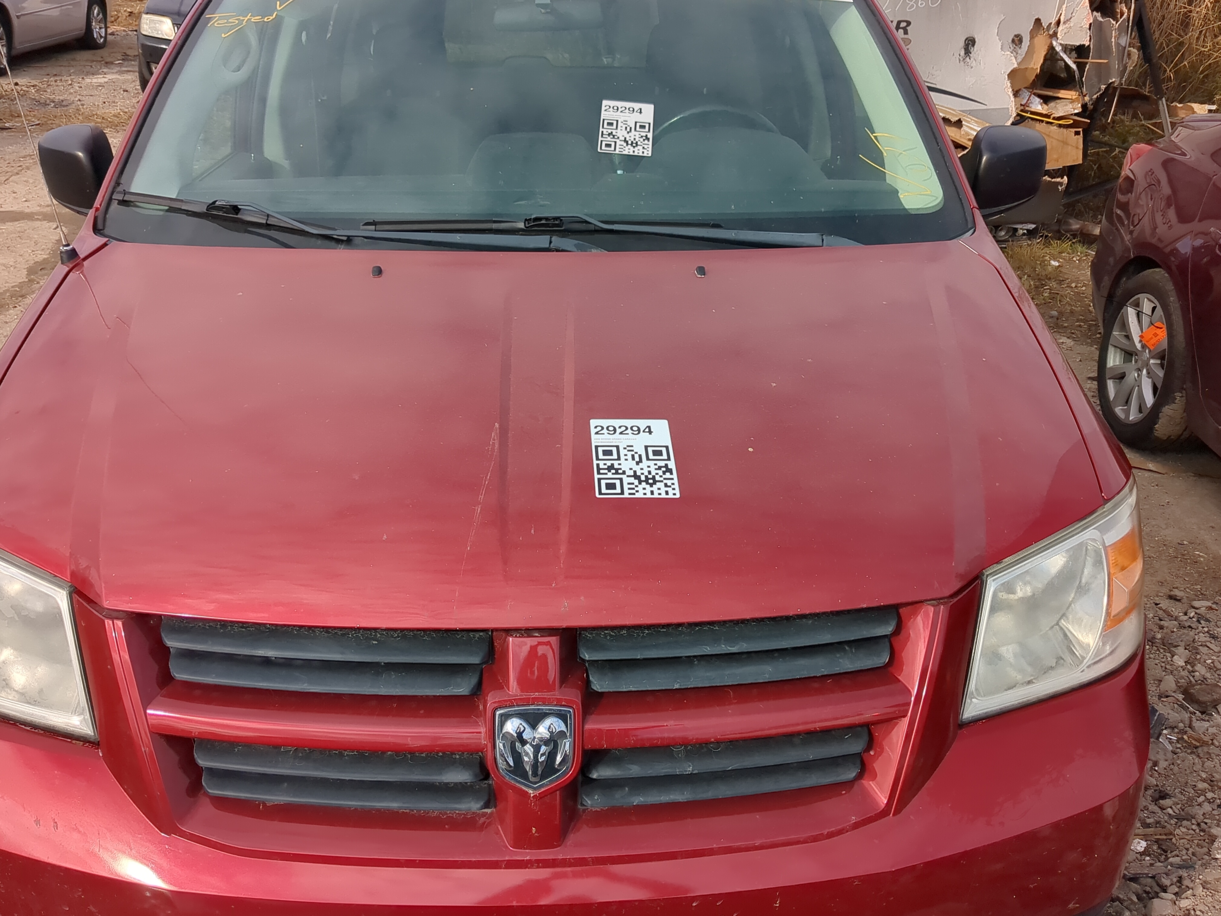 2008-2010 Dodge Grand Caravan Hood Oem 1213753 - Oemusedautoparts1.com