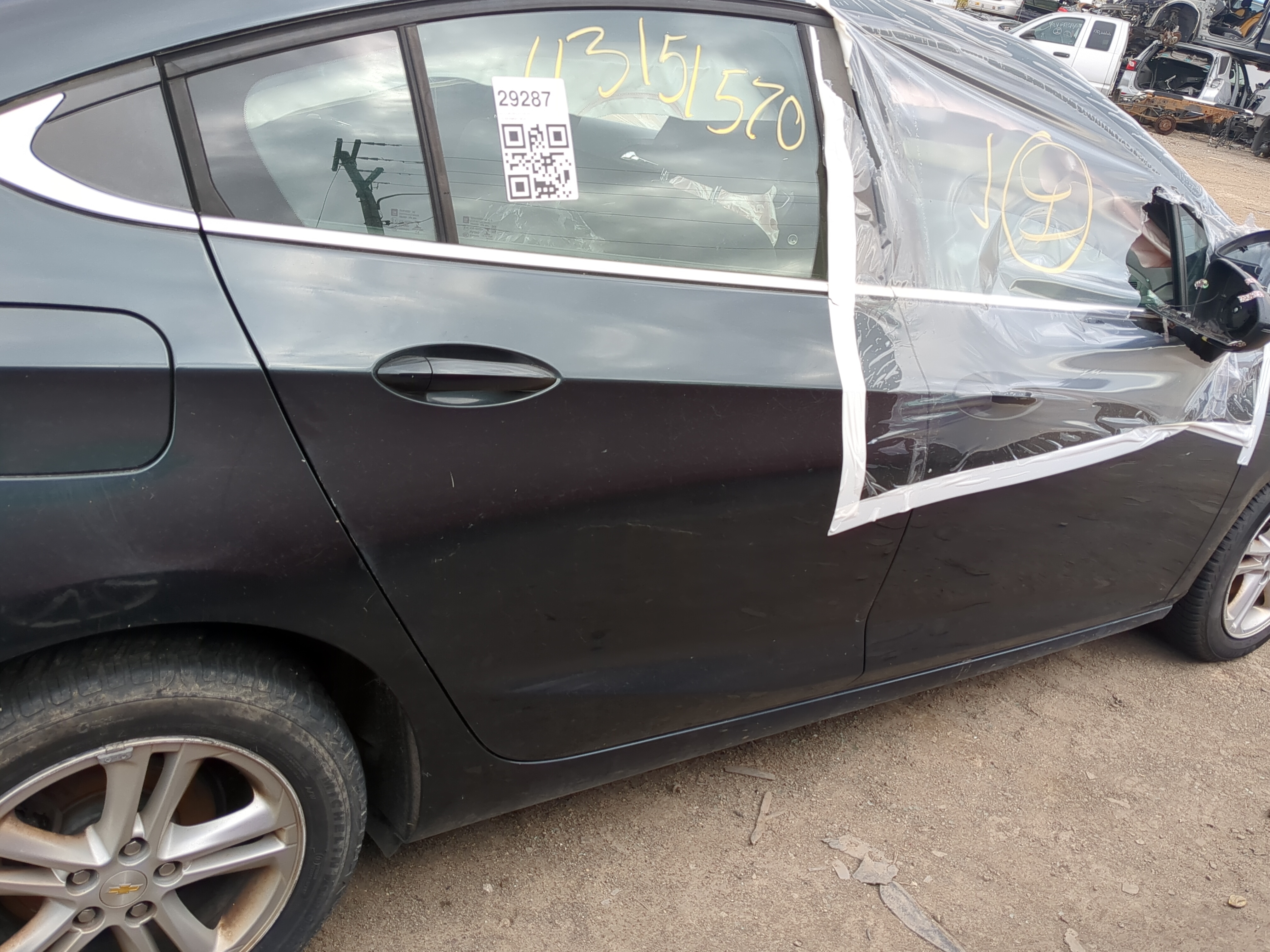 2016-2019 Chevrolet Cruze Passenger Rear Door Oem 1213840 - Oemusedautoparts1.com