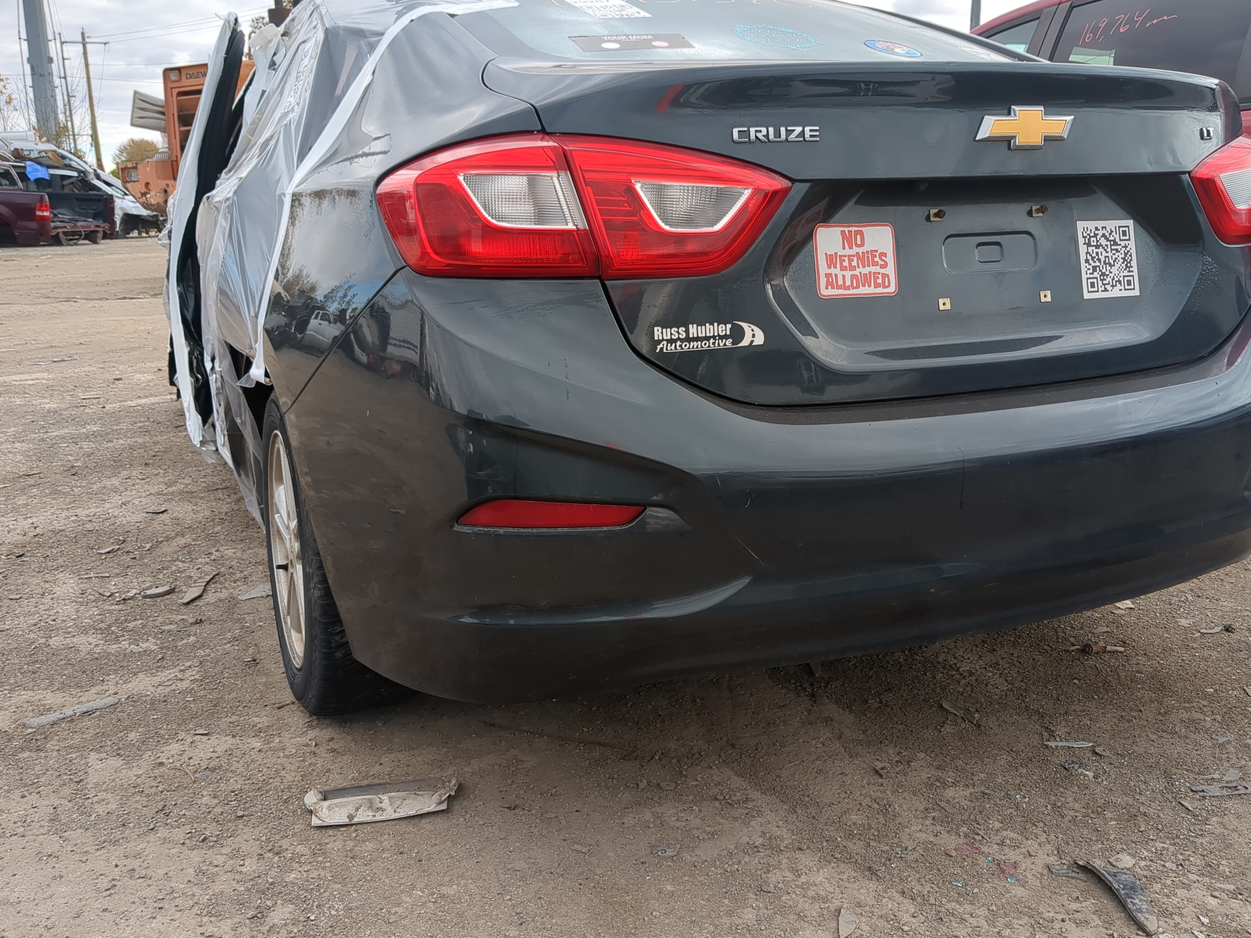 2016-2019 Chevrolet Cruze Rear Bumper Assembly Oem 1213854 - Oemusedautoparts1.com