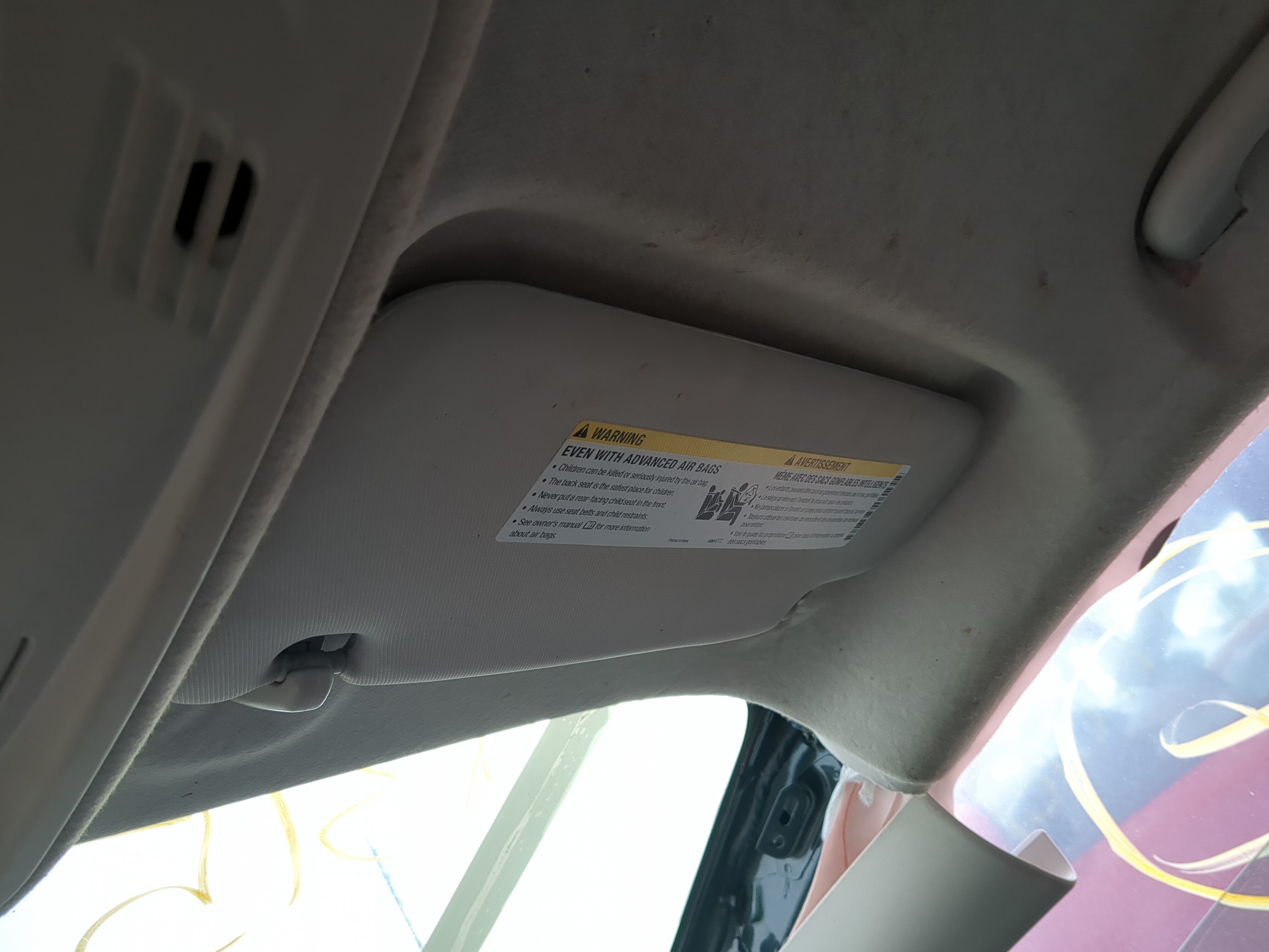 2017-2019 Chevrolet Cruze Passenger Sun Visor Mirror Right Sunvisor 1213884 - Oemusedautoparts1.com