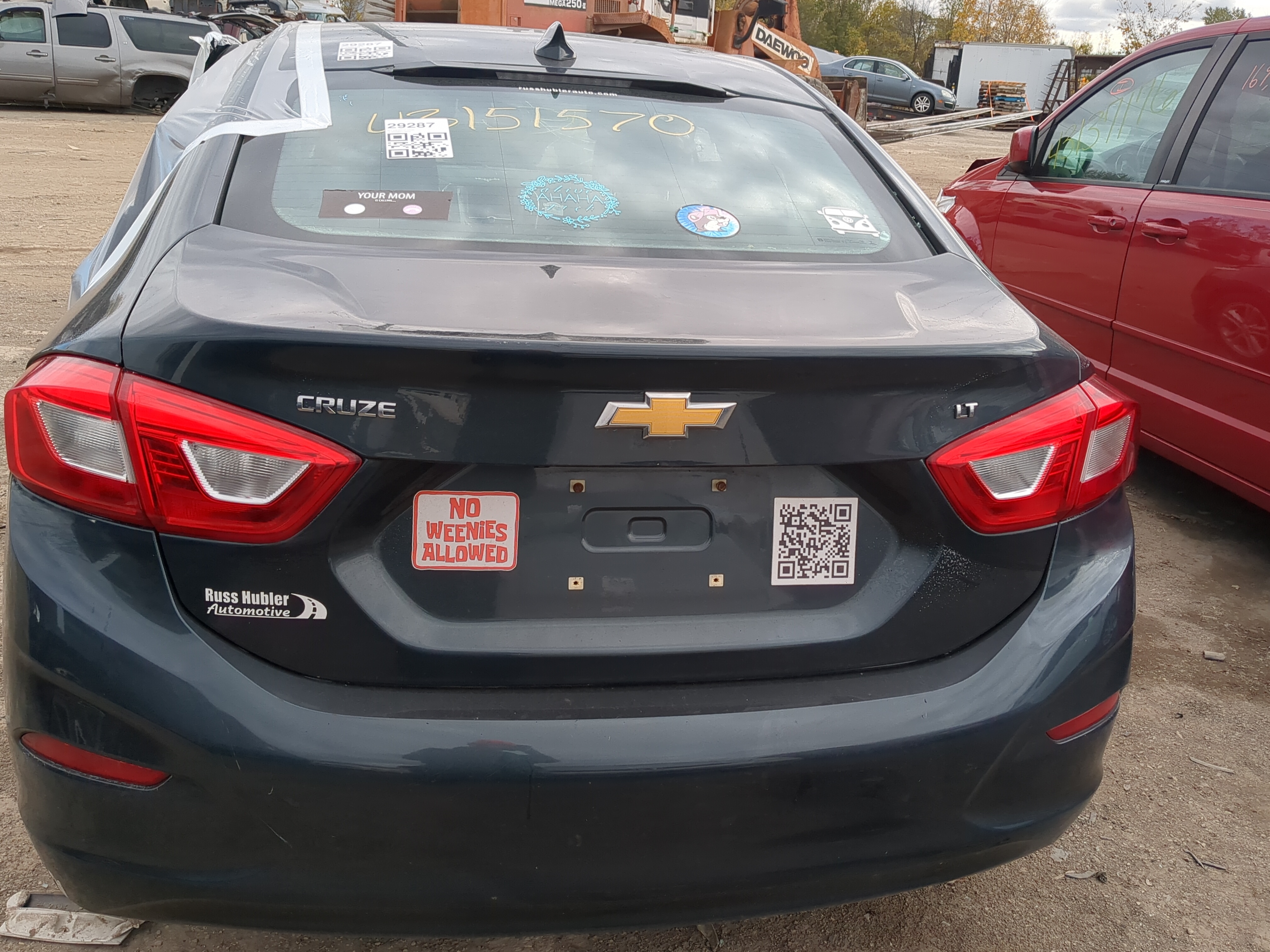 2016-2017 Chevrolet Cruze Trunk/decklid/hatch/tailgate Oem 1213909 - Oemusedautoparts1.com