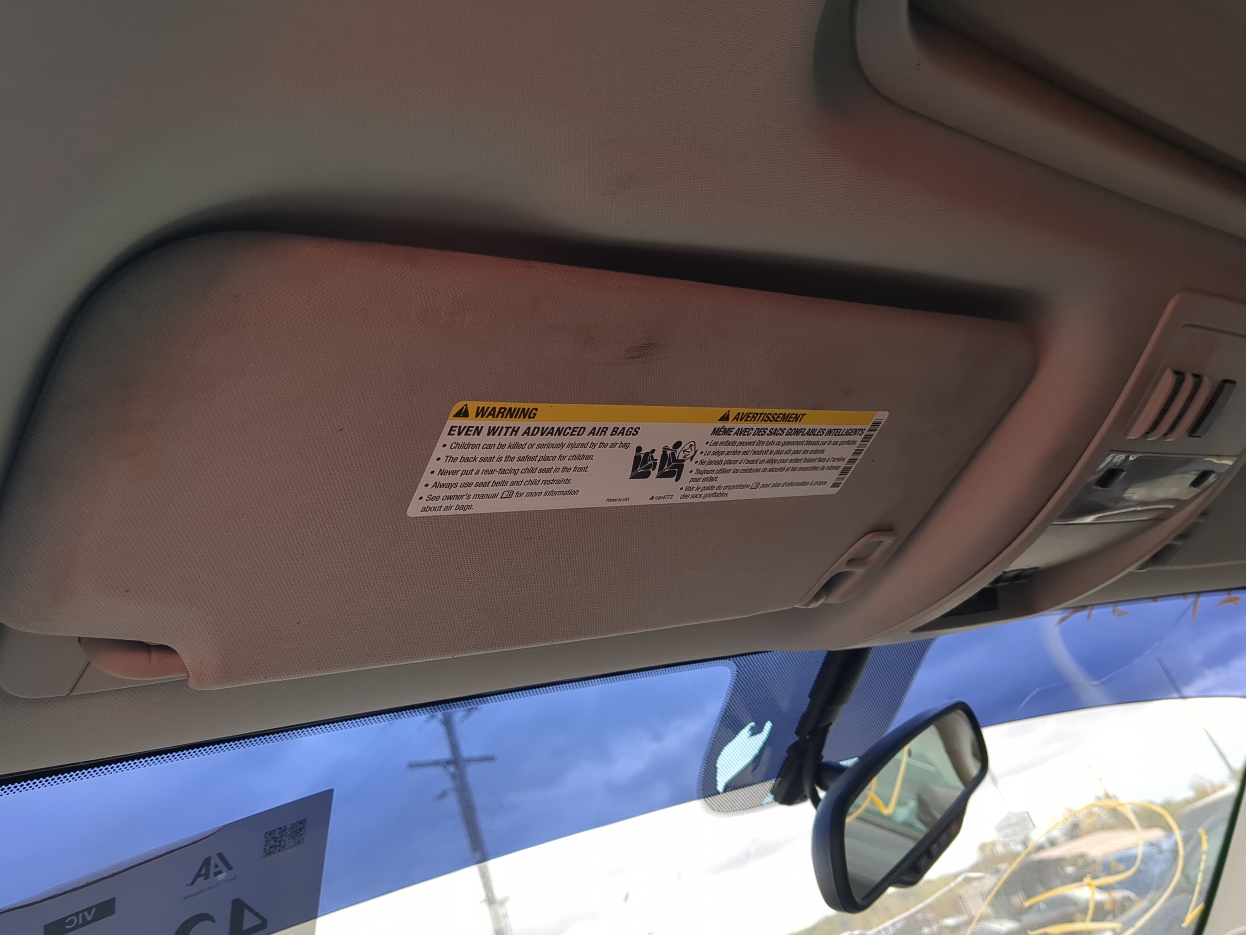 2007-2014 Gmc Yukon Driver Sun Visor Mirror Left Sunvisor 1214147 - Oemusedautoparts1.com