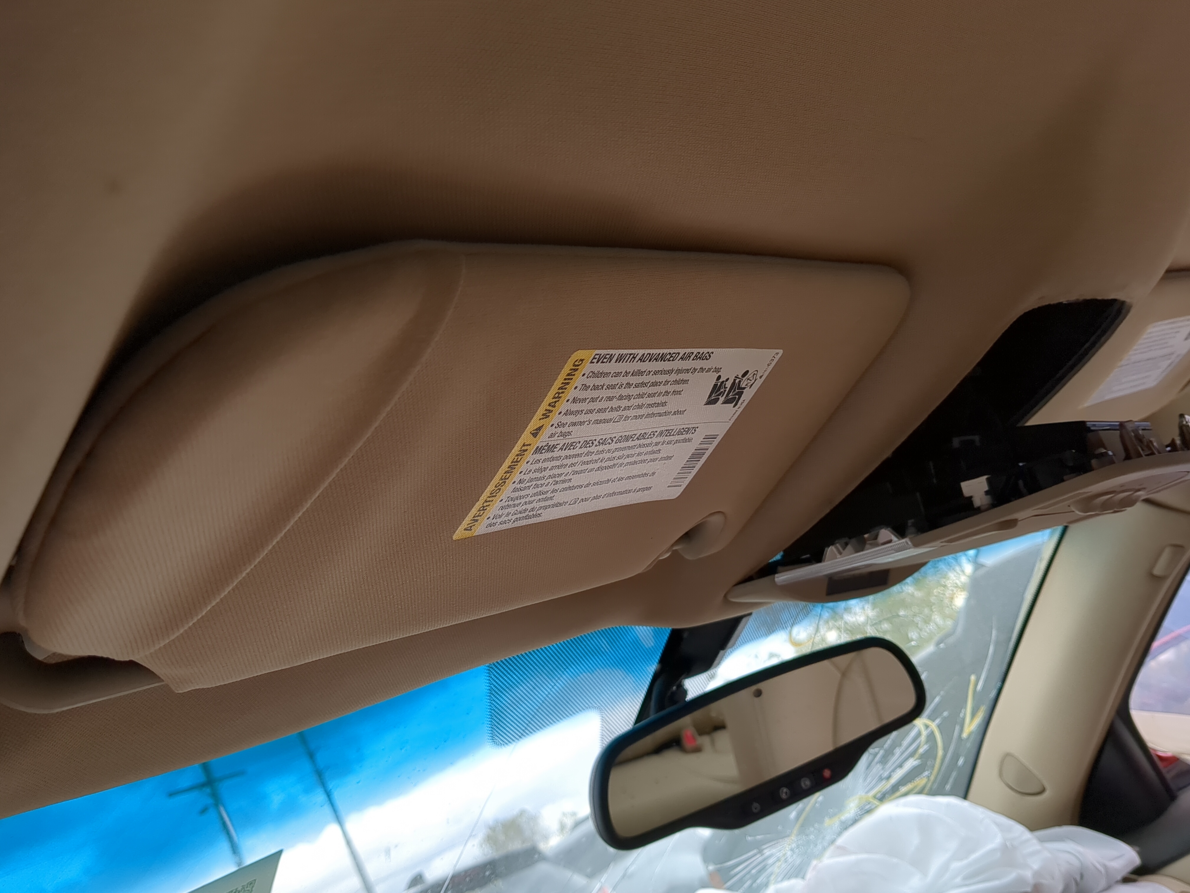 2006-2011 Buick Lucerne Driver Sun Visor Mirror Left Sunvisor 1214373 - Oemusedautoparts1.com