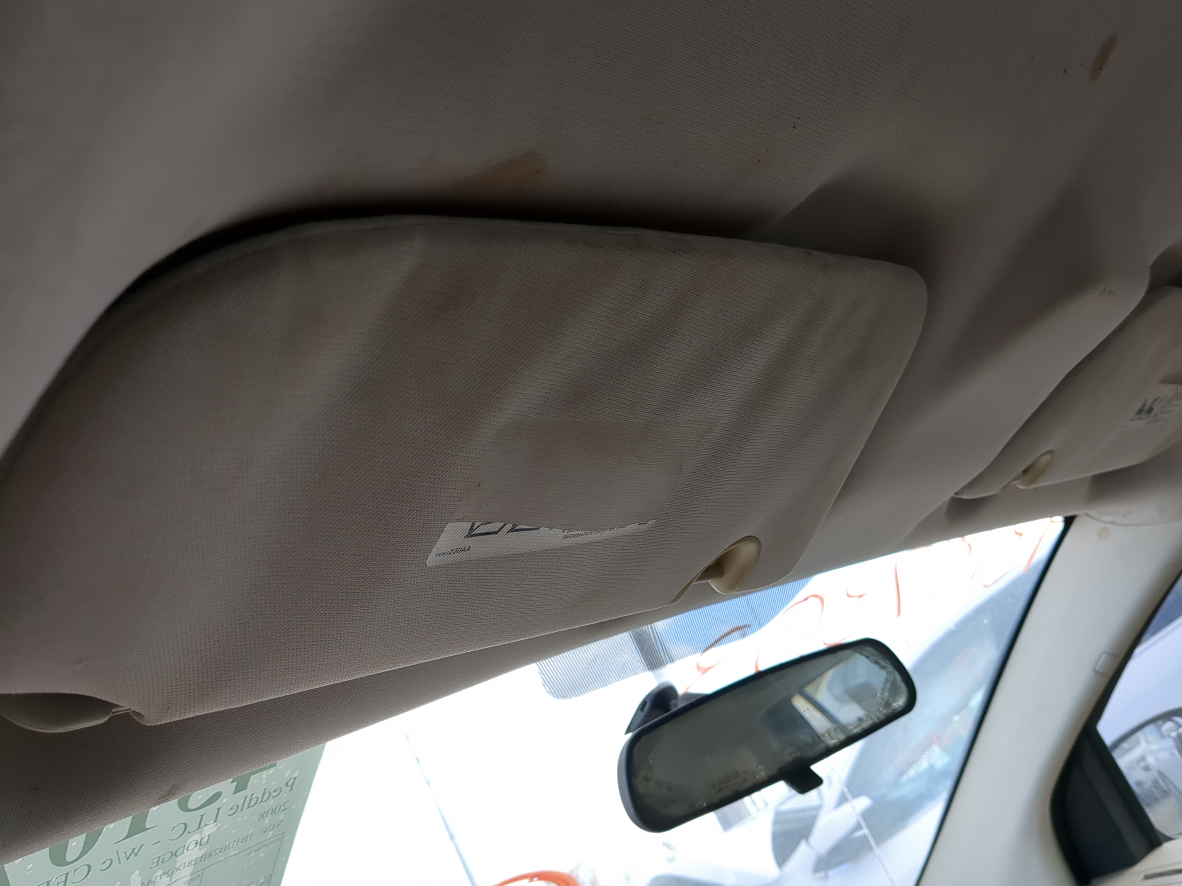 2007-2008 Dodge Caliber Driver Sun Visor Mirror Left Sunvisor 1214801 - Oemusedautoparts1.com