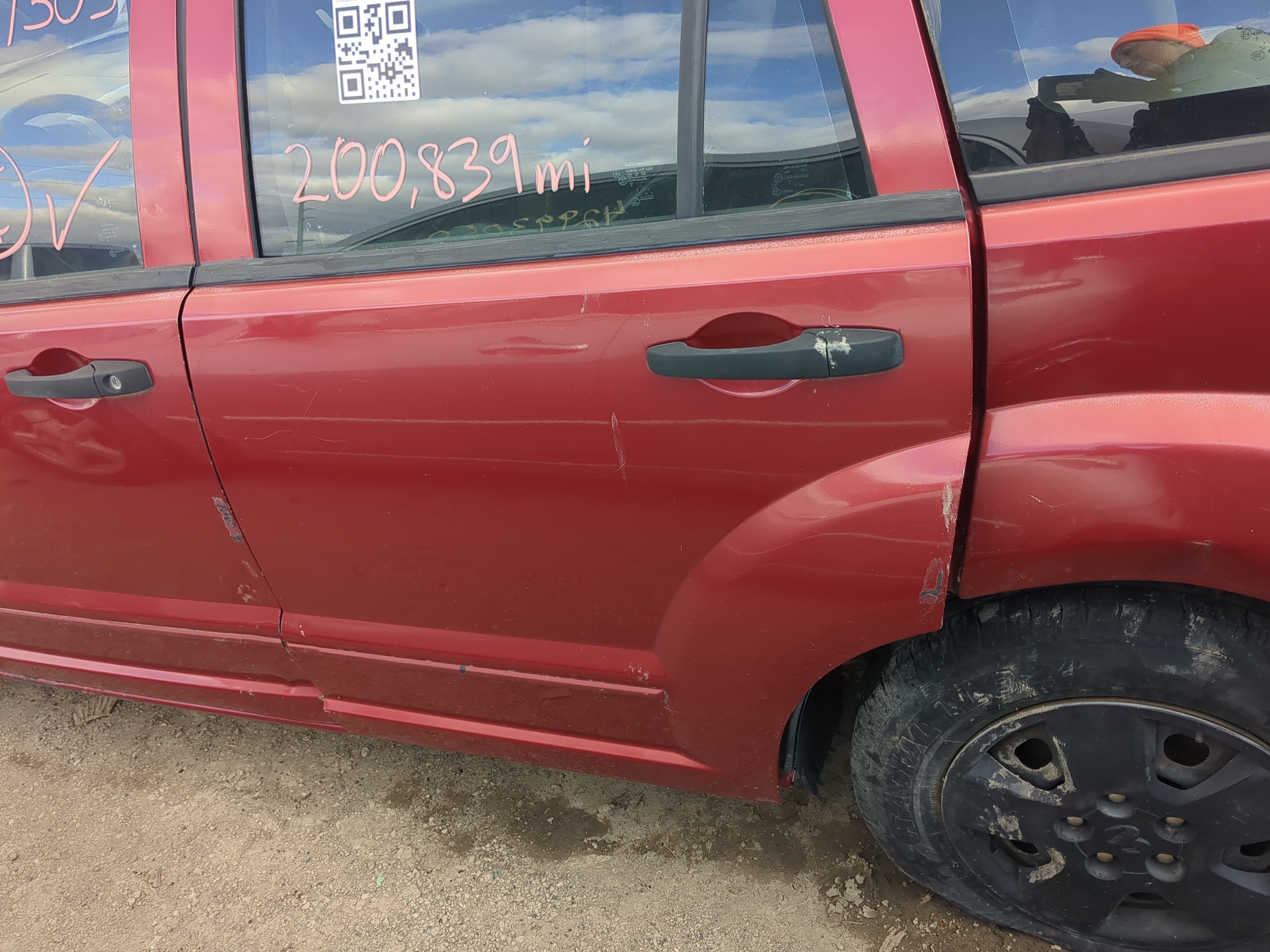 2007-2010 Dodge Caliber Driver Rear Door Oem 1214871 - Oemusedautoparts1.com