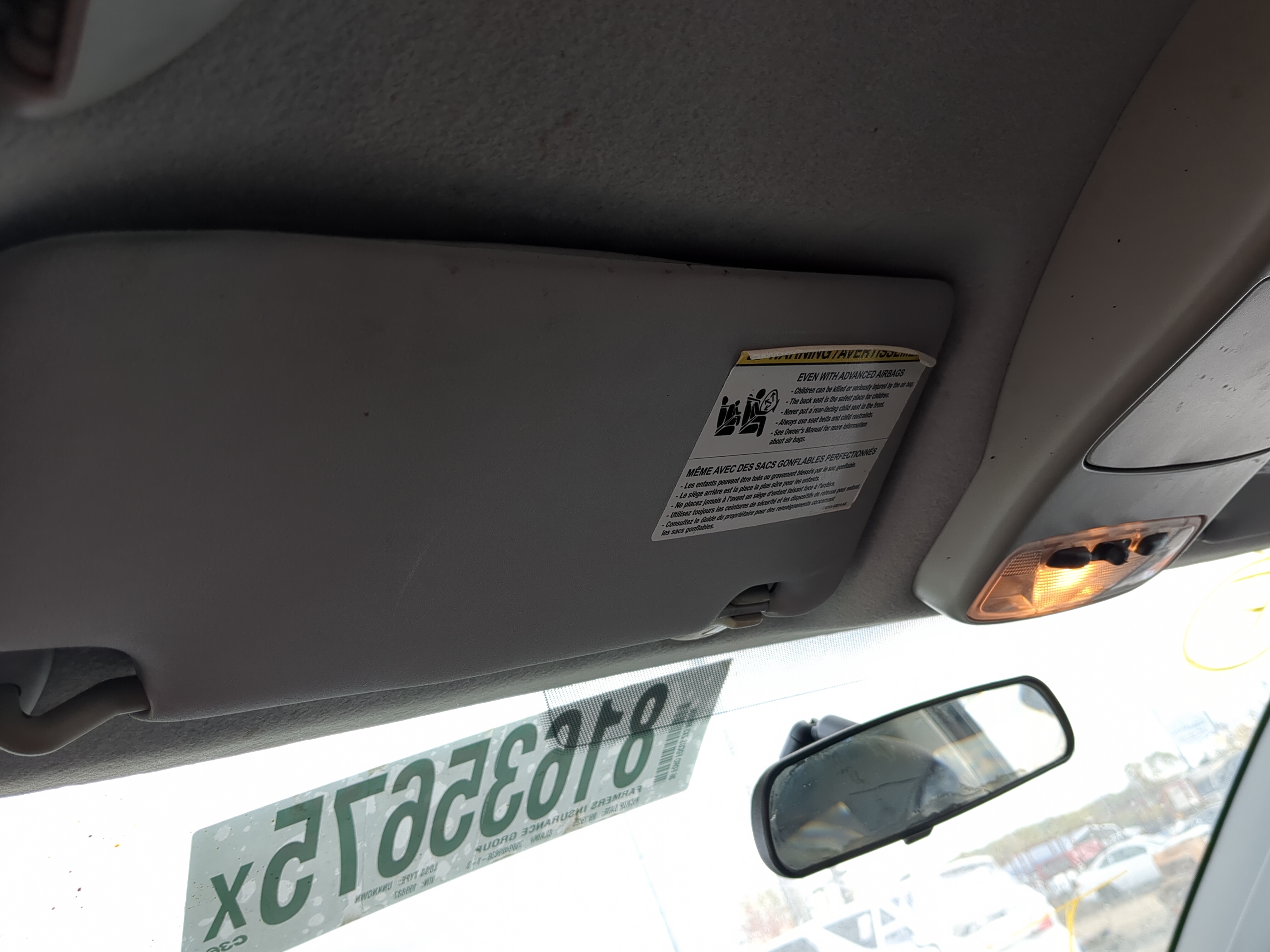 2005-2007 Ford Focus Driver Sun Visor Mirror Left Sunvisor 1214965 - Oemusedautoparts1.com