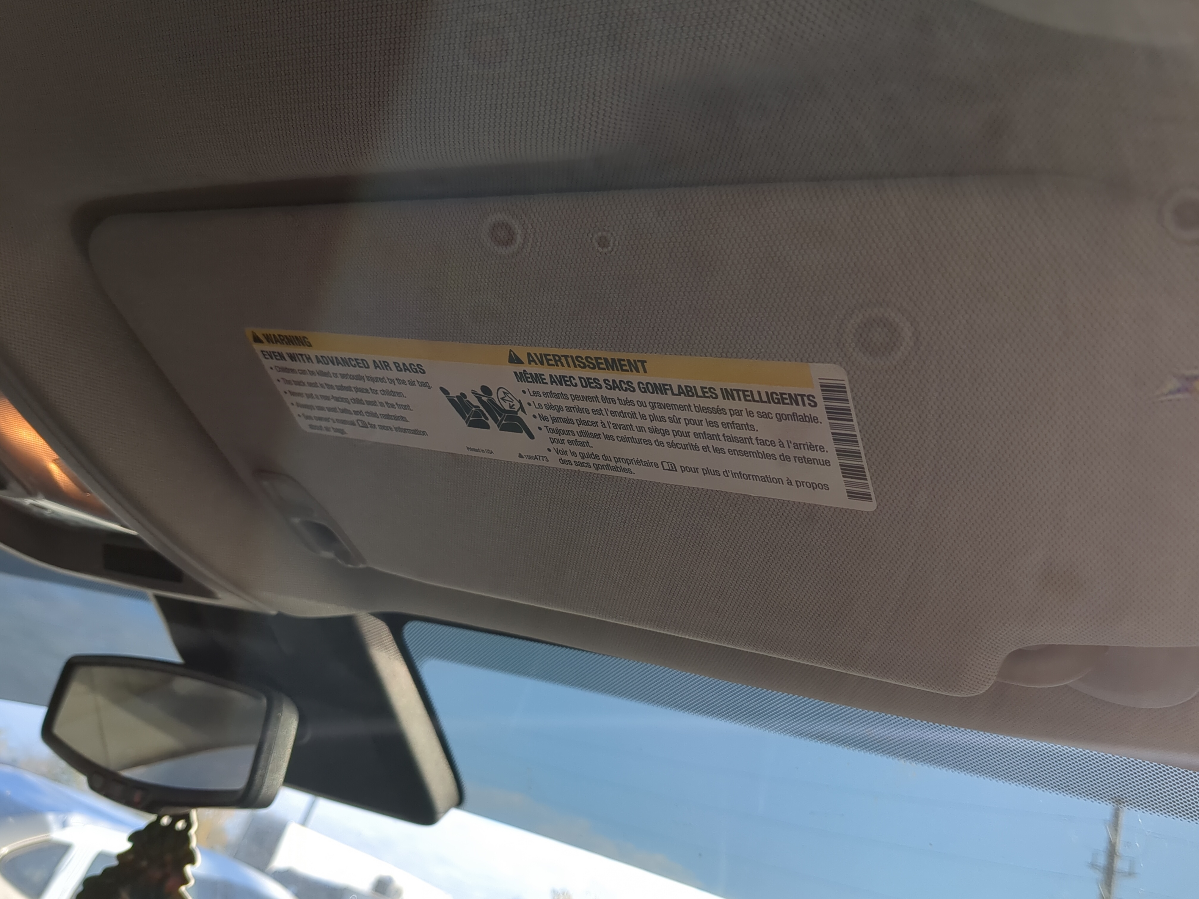 Picture of 2010-2017 Chevrolet Equinox Passenger Sun Visor Mirror Right Sunvisor 1216307