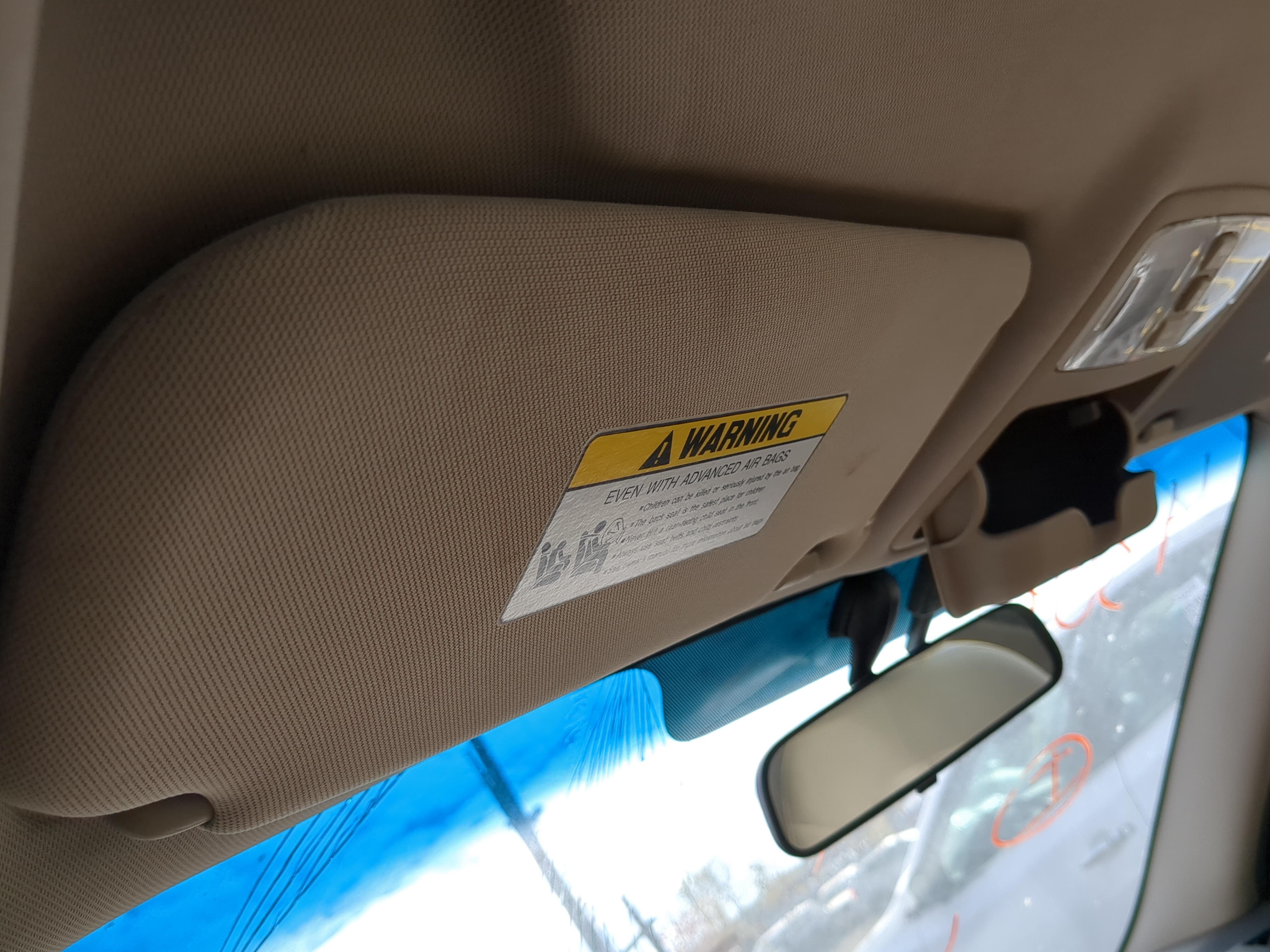 Picture of 2007-2010 Hyundai Elantra Driver Sun Visor Mirror Left Sunvisor 1216818