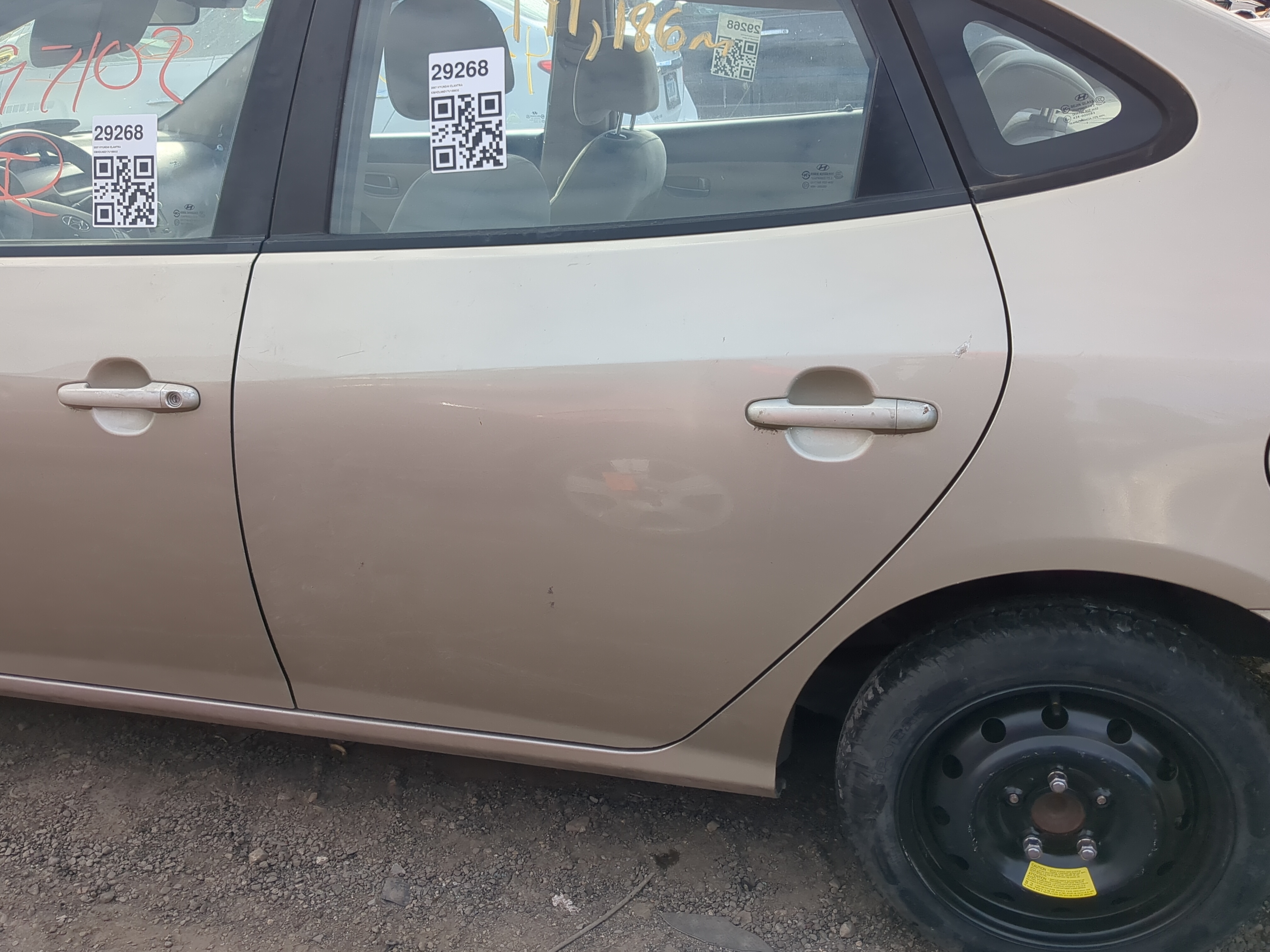 2007-2010 Hyundai Elantra Driver Rear Door Oem 1216826 - Oemusedautoparts1.com