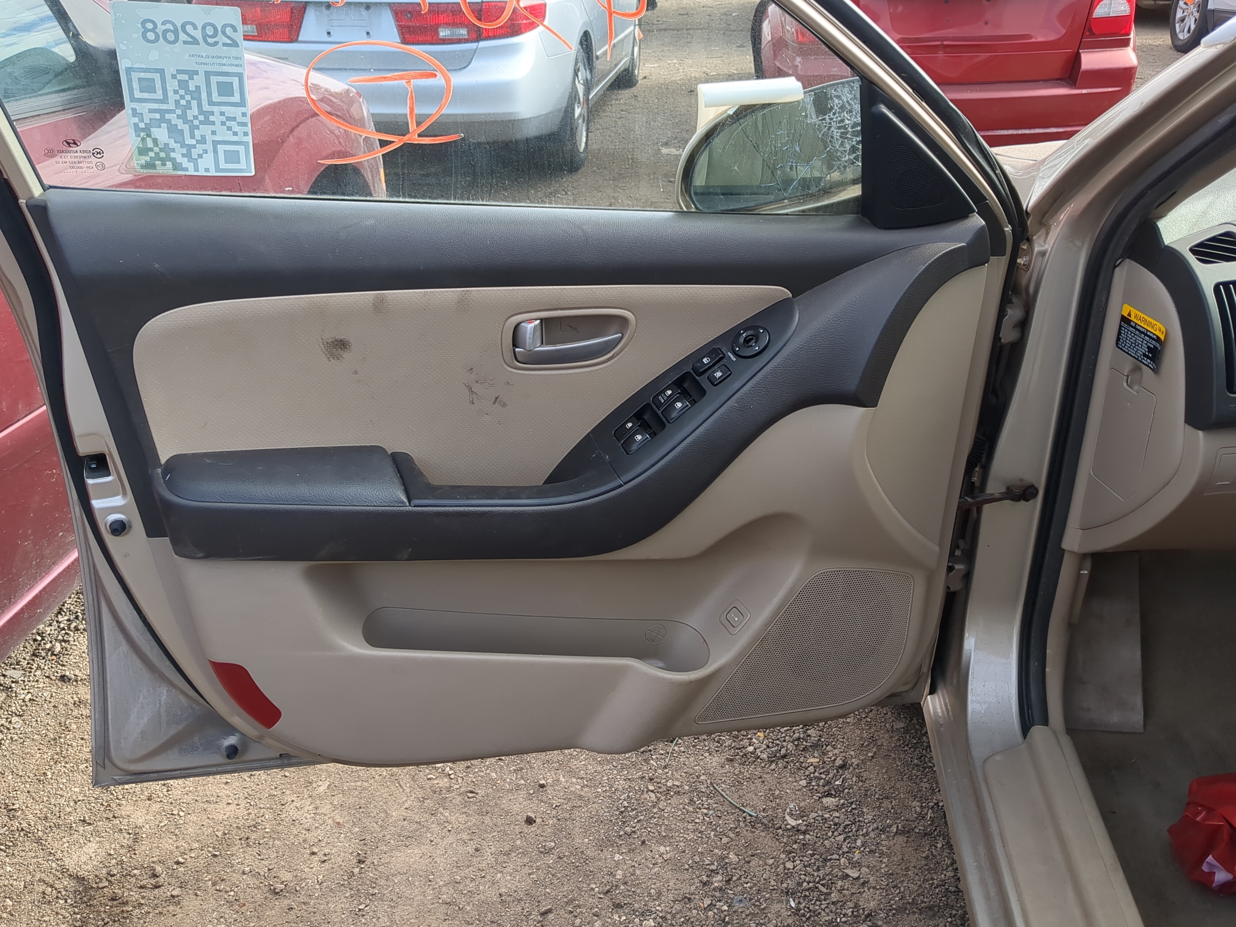 Picture of 2007 Hyundai Elantra Front Left Driver Interior Door Panel Trim 1216854