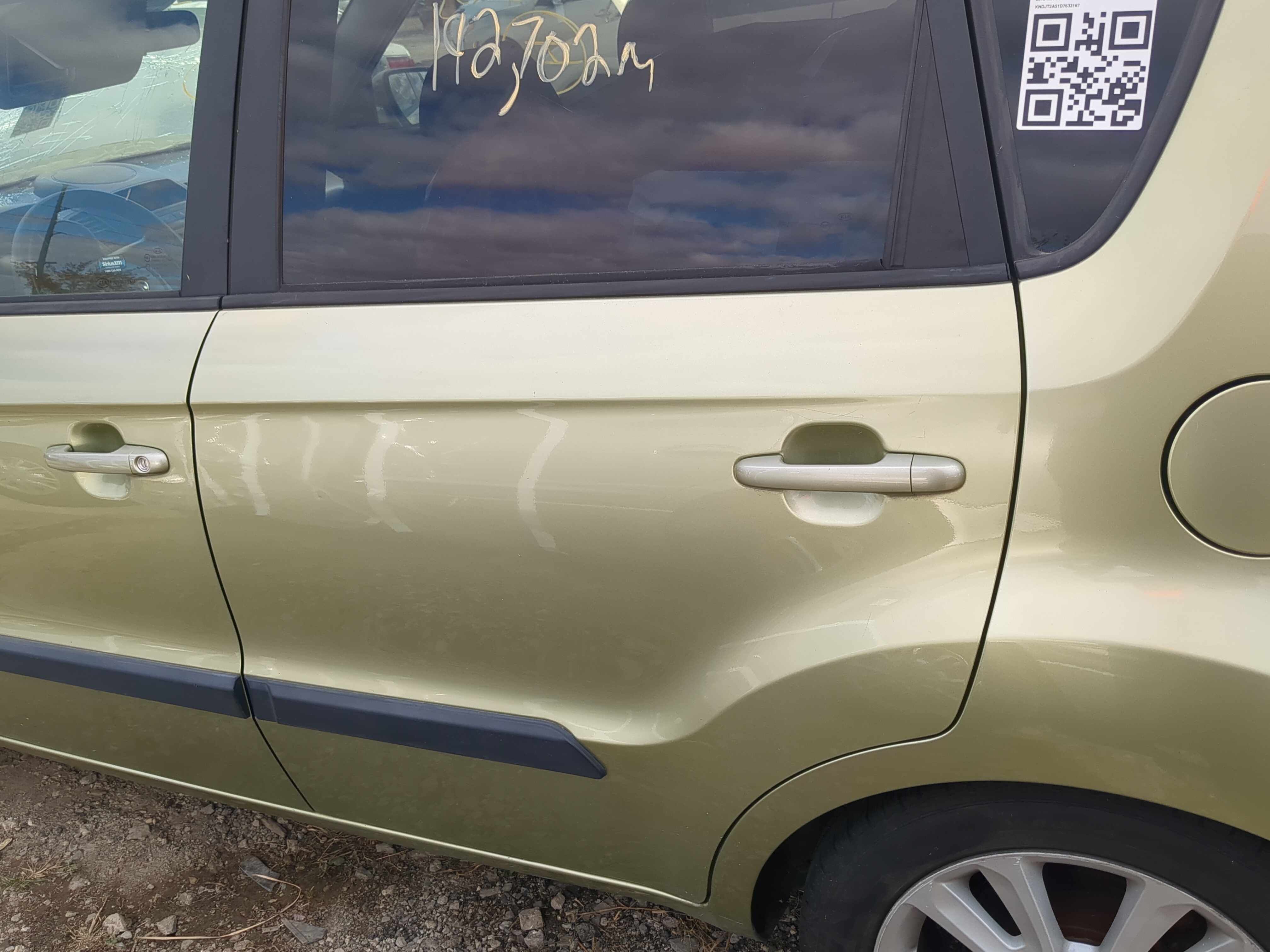 2010-2013 Kia Soul Driver Rear Door Oem 1217387 - Oemusedautoparts1.com