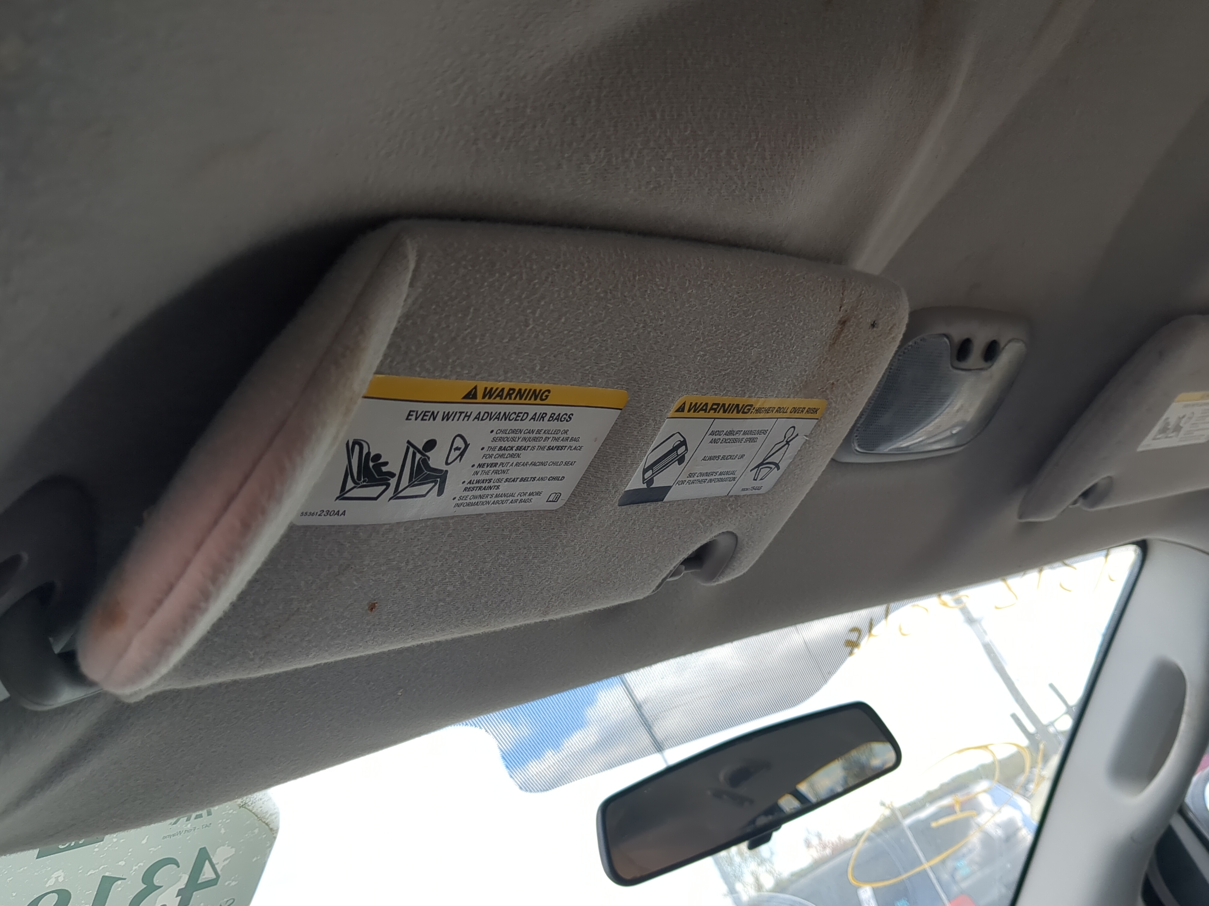Picture of 2006-2009 Dodge Durango Driver Sun Visor Mirror Left Sunvisor 1217565