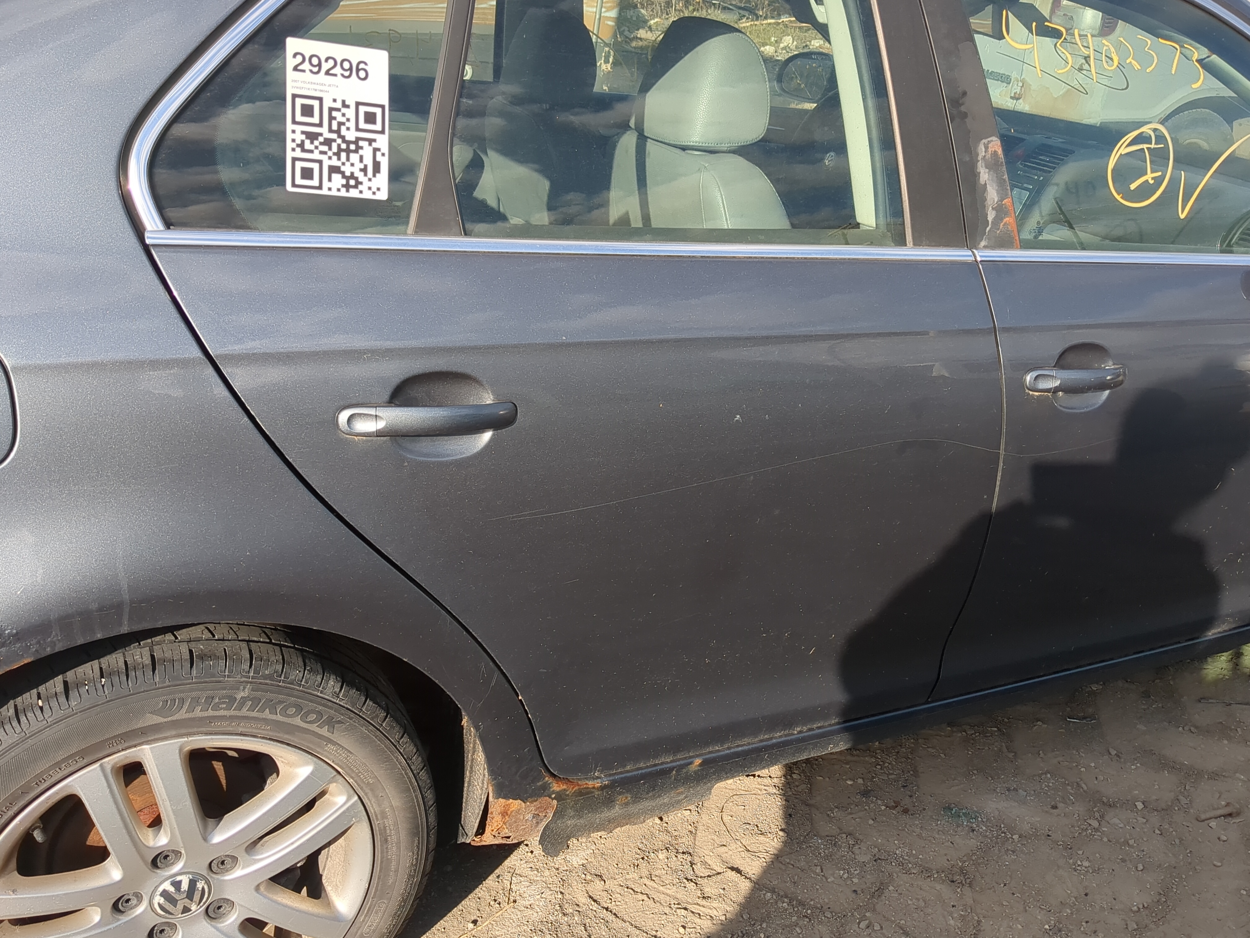 2005-2010 Volkswagen Jetta Passenger Rear Door Oem 1218303 - Oemusedautoparts1.com