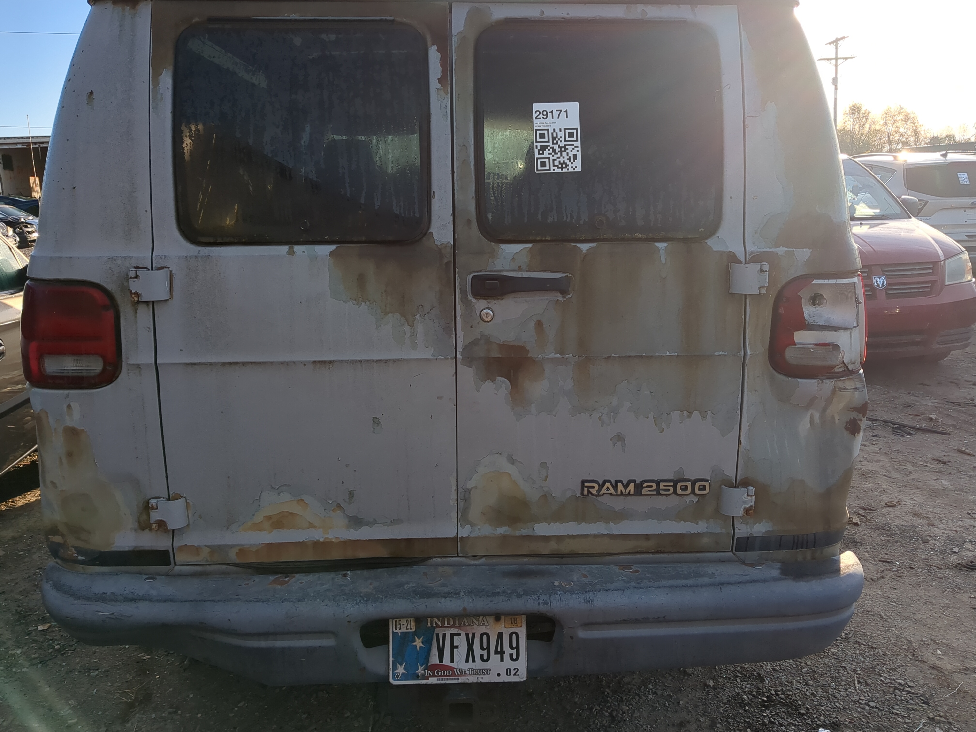 2003 Dodge Ram Van 2500 Back Door Left Driver Side Oem 1218722 - Oemusedautoparts1.com