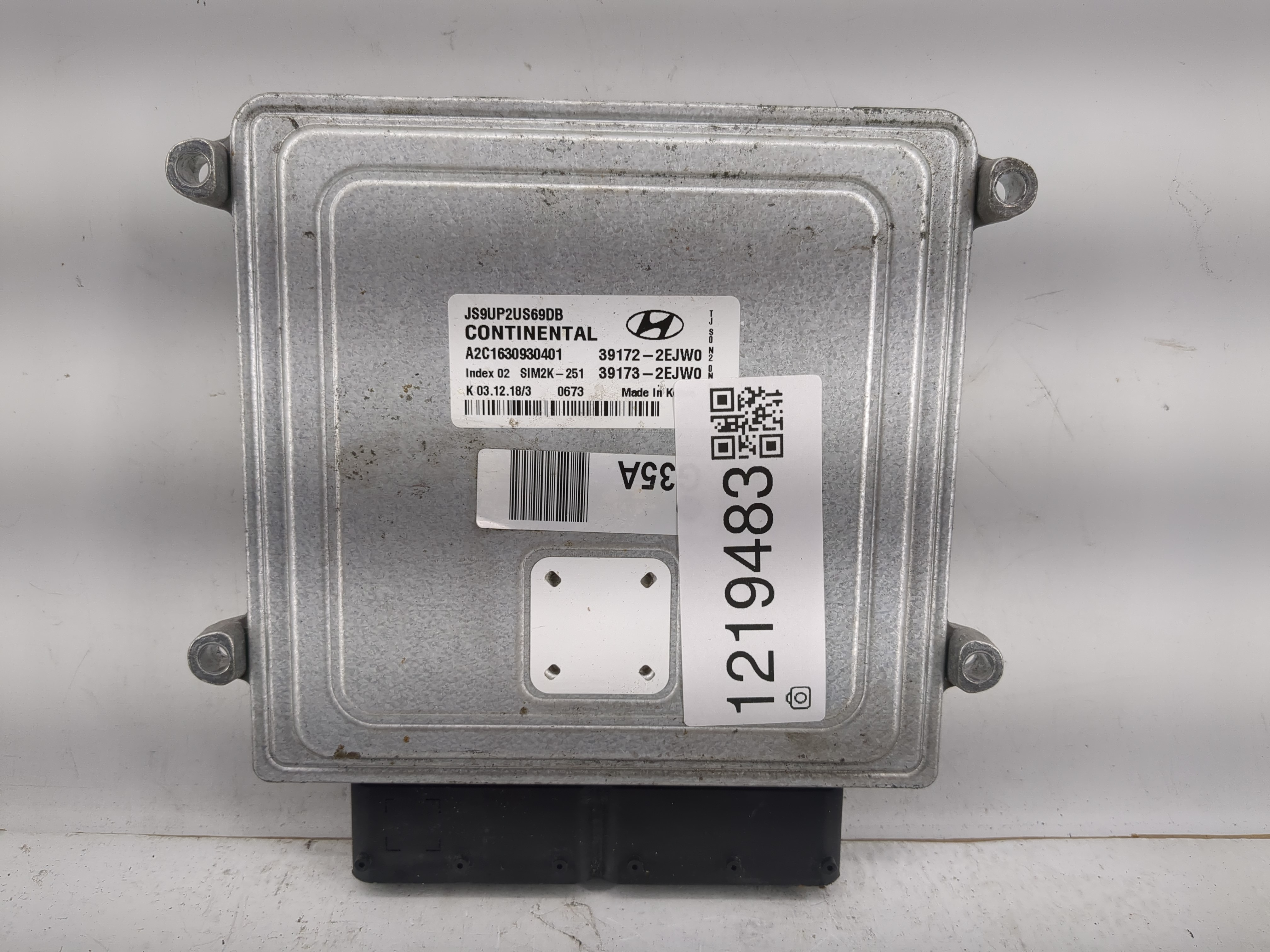 2019-2020 Hyundai Veloster Engine Control Computer Ecu Pcm Ecm Pcu Oem 1219483 - Oemusedautoparts1.com