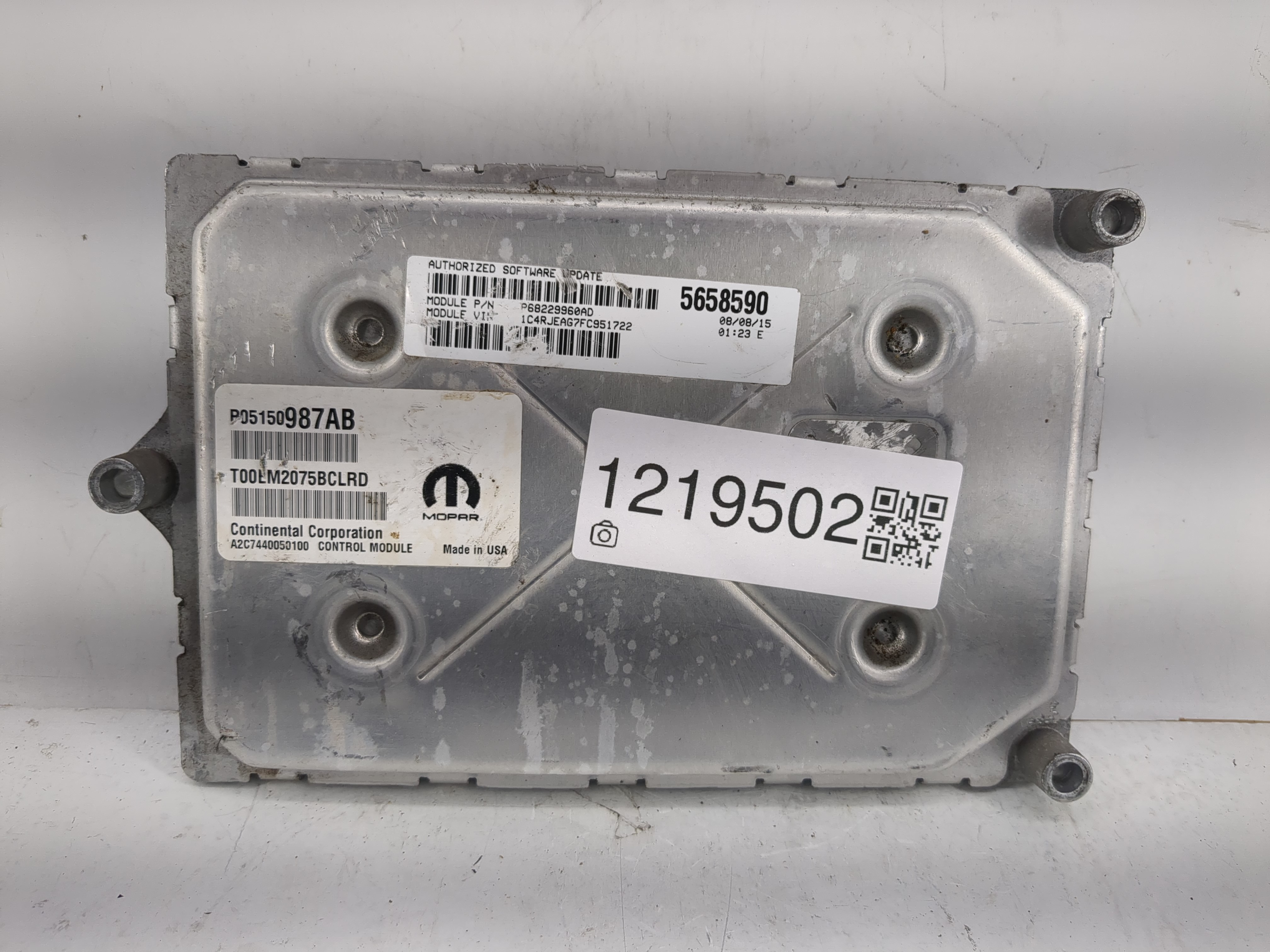 2015 Jeep Grand Cherokee Engine Control Computer Ecu Pcm Ecm Pcu Oem 1219502 - Oemusedautoparts1.com