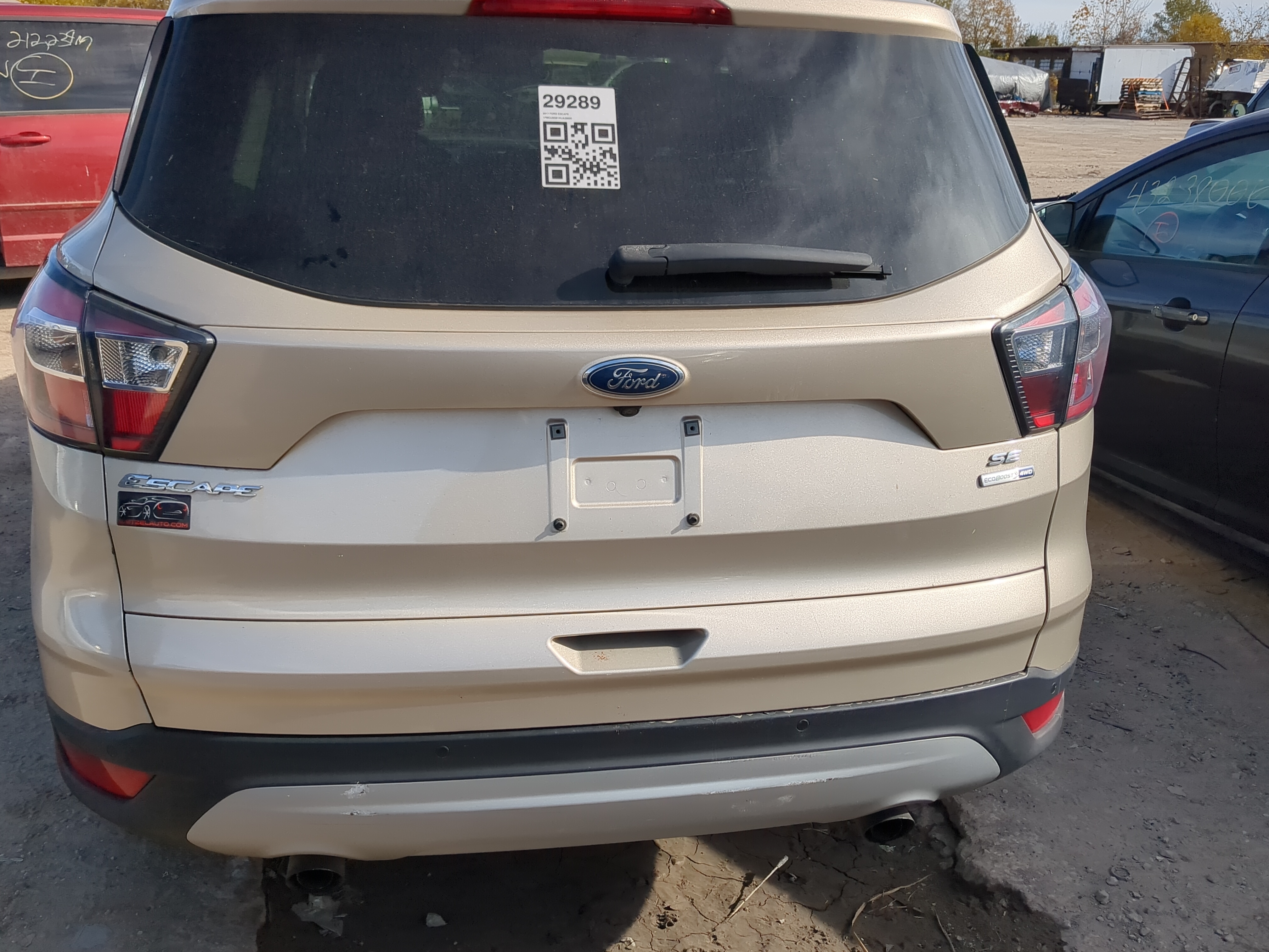 2017-2019 Ford Escape Trunk/decklid/hatch/tailgate Oem 1219819 - Oemusedautoparts1.com