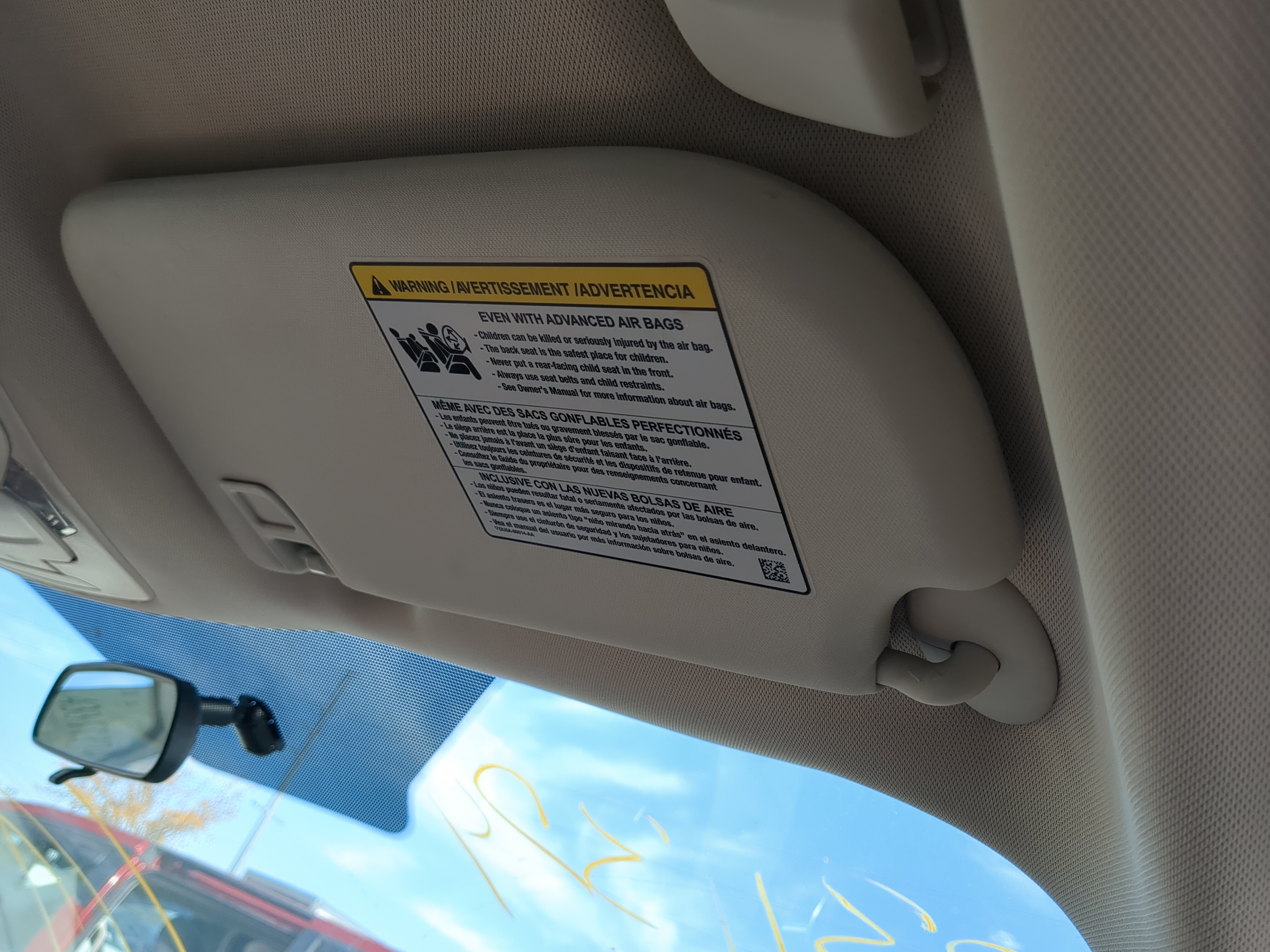 2013-2019 Ford Escape Passenger Sun Visor Mirror Right Sunvisor 1219934 - Oemusedautoparts1.com