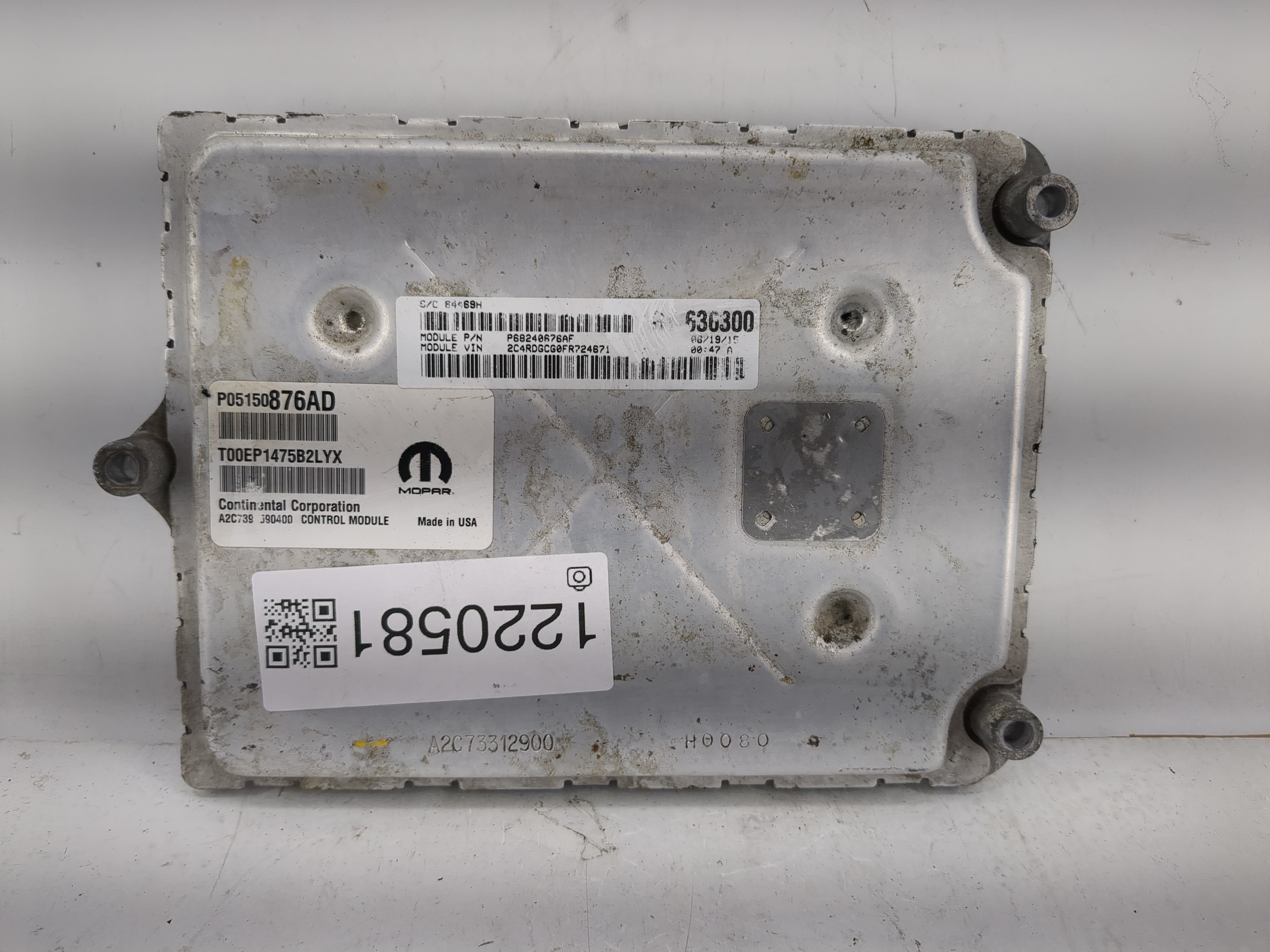 2015 Chrysler Town & Country Engine Control Computer Ecu Pcm Ecm Pcu Oem 1220581 - Oemusedautoparts1.com