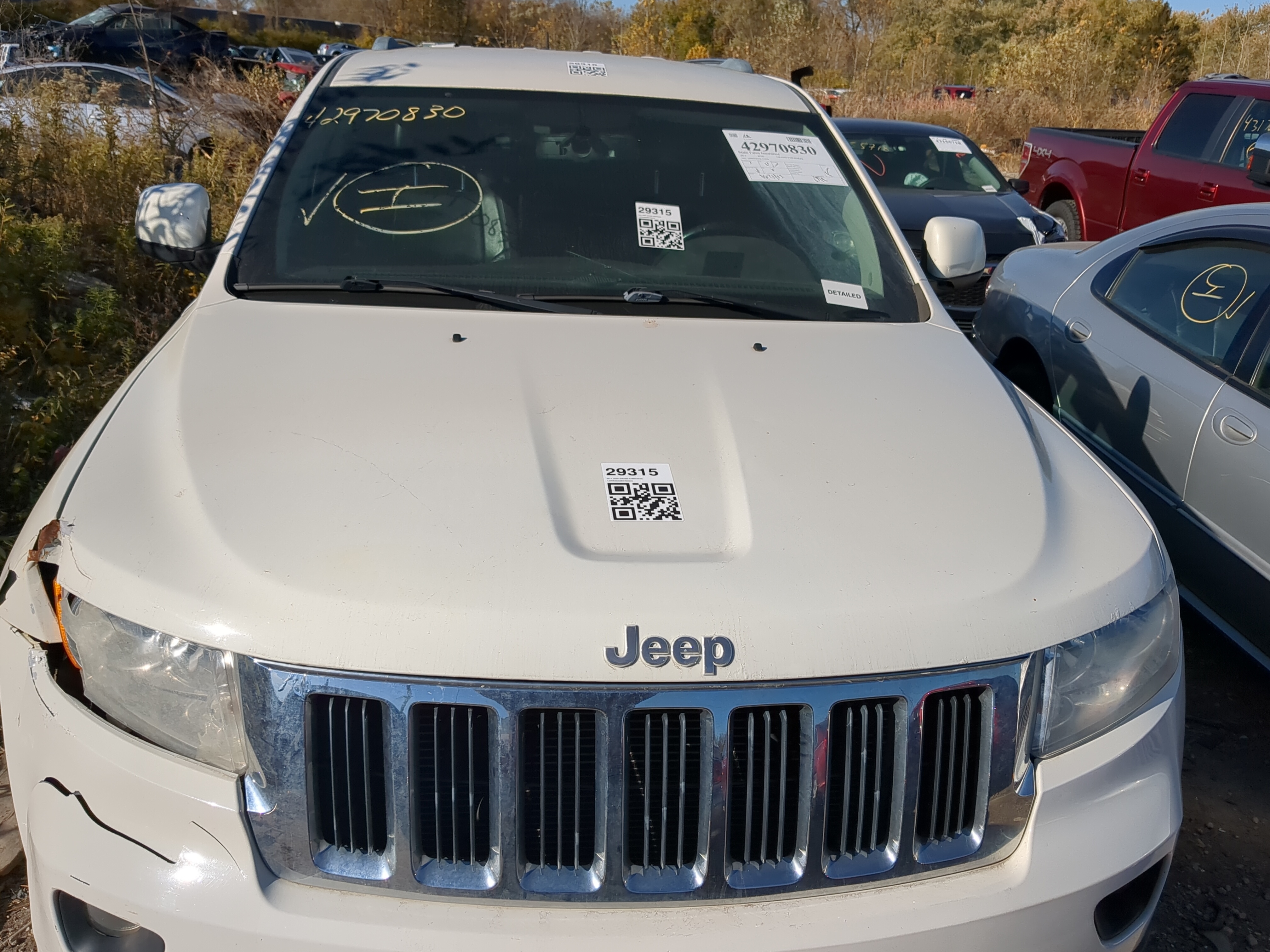 2011-2022 Jeep Grand Cherokee Hood Oem 1222442 - Oemusedautoparts1.com