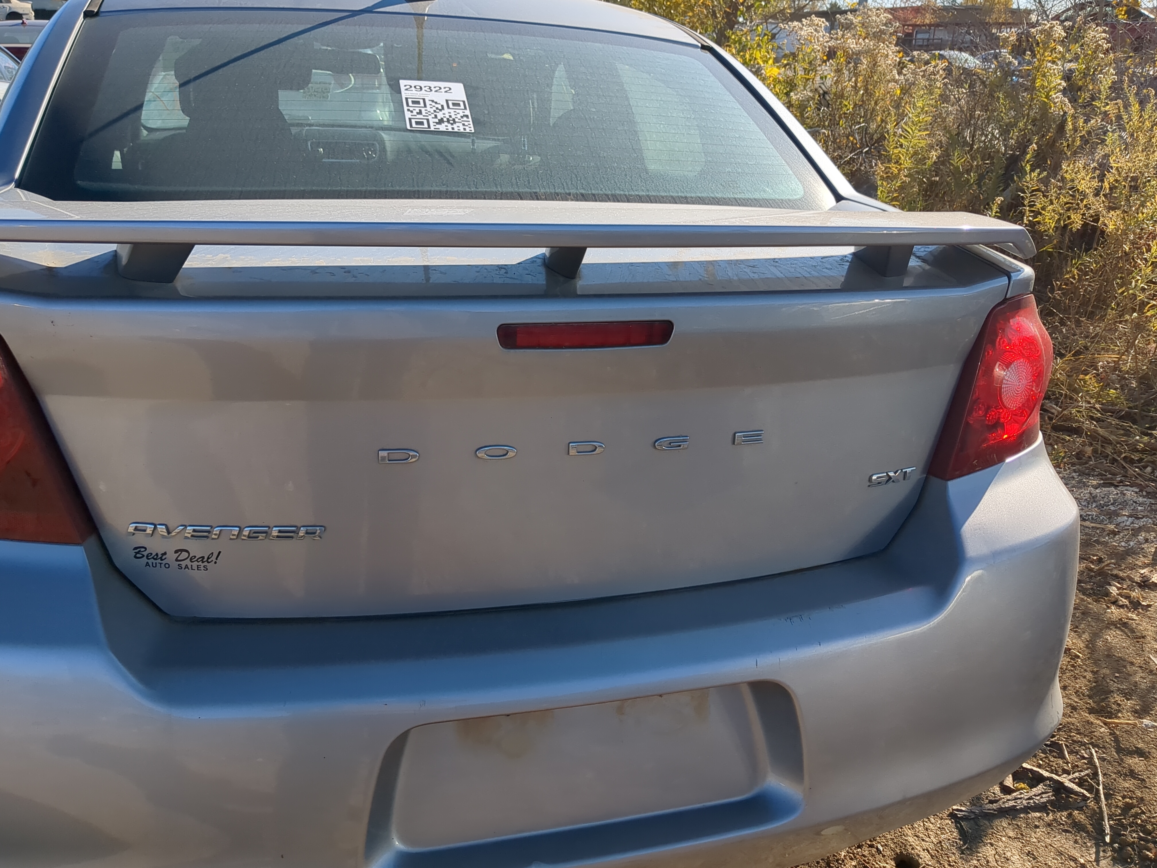 2008-2014 Dodge Avenger Trunk/decklid/hatch/tailgate Oem 1222539 - Oemusedautoparts1.com