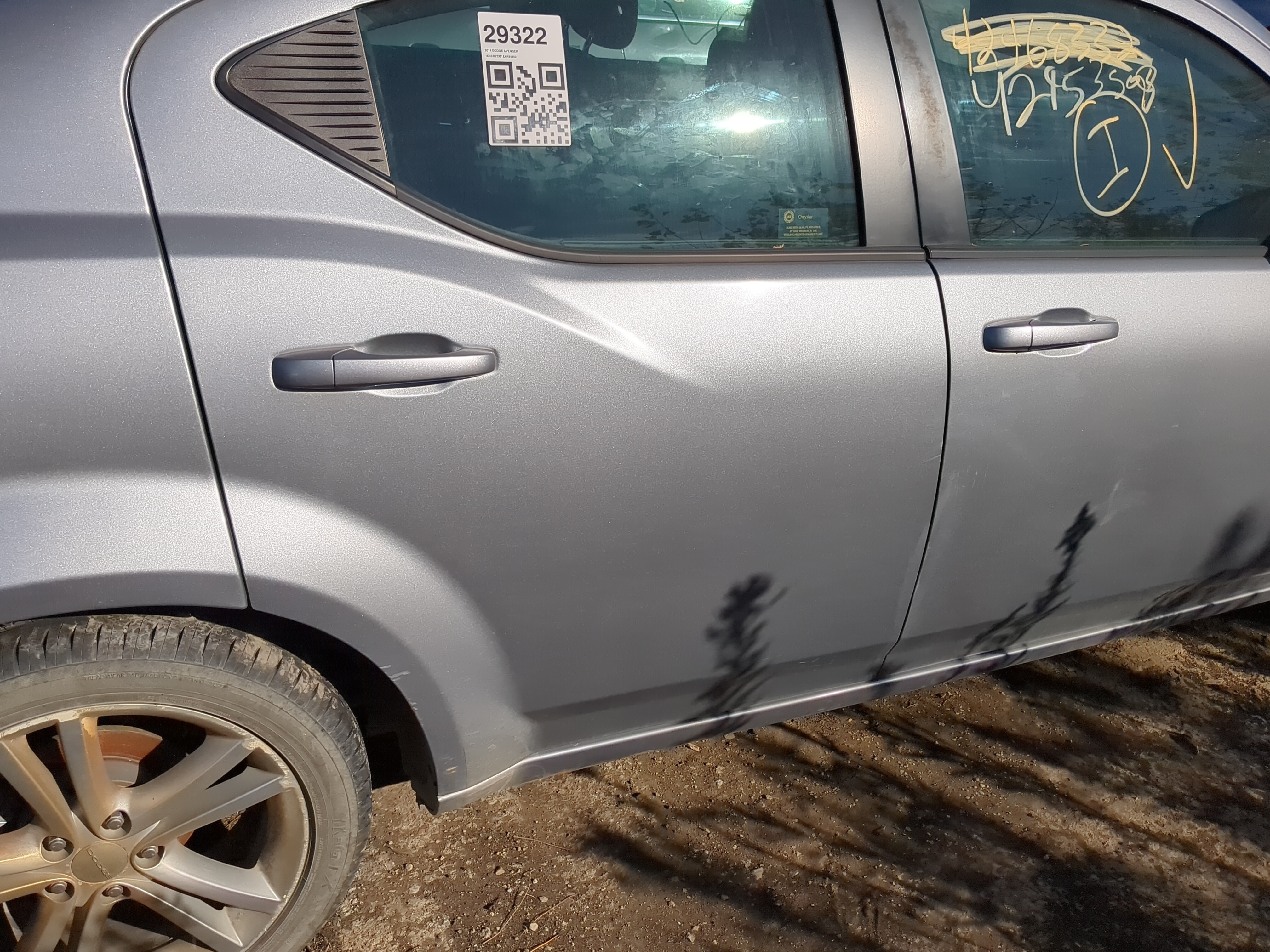 2008-2014 Dodge Avenger Passenger Rear Door Oem 1222600 - Oemusedautoparts1.com