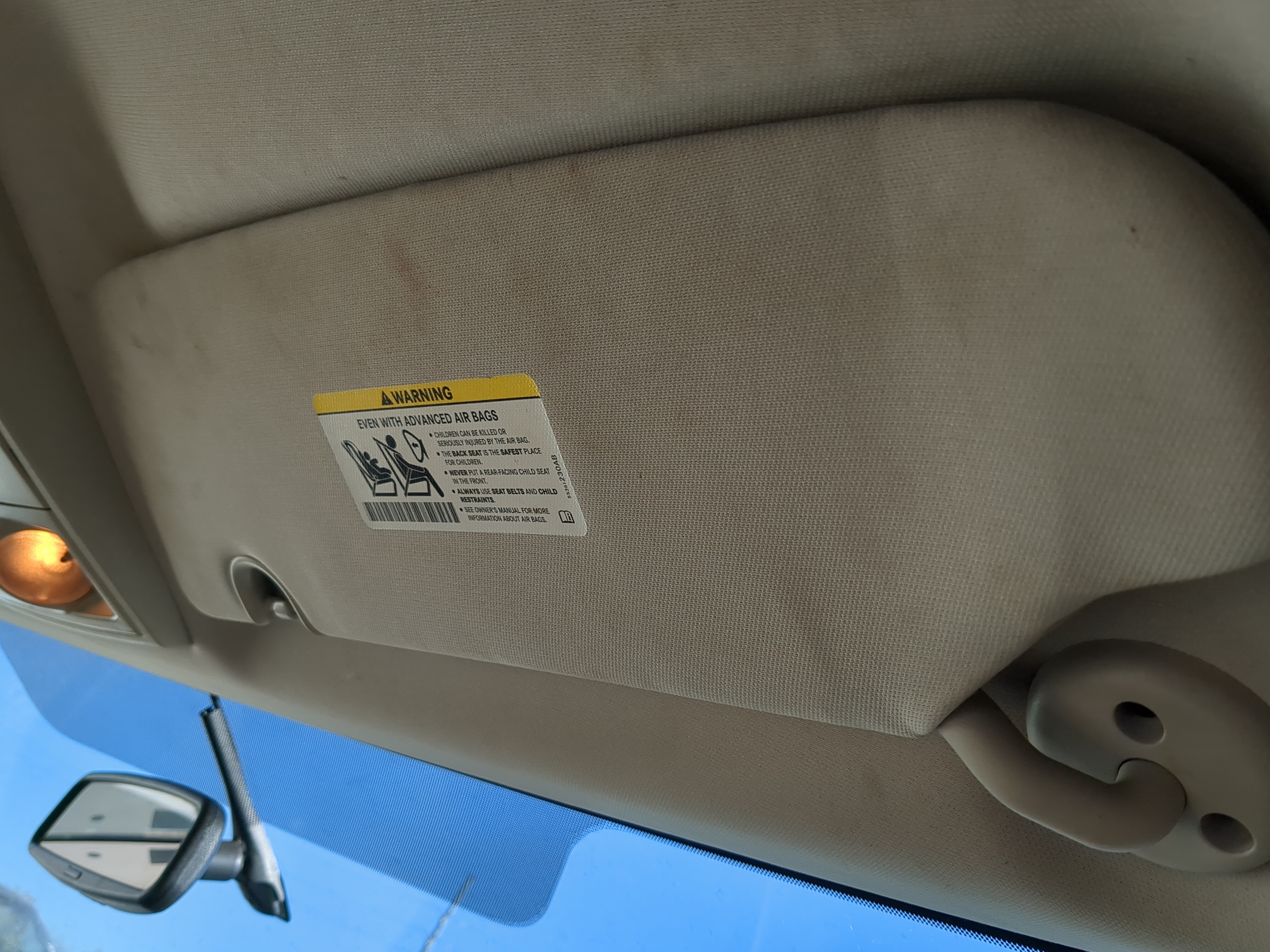 2011-2020 Dodge Grand Caravan Passenger Sun Visor Mirror Right Sunvisor 1222804 - Oemusedautoparts1.com