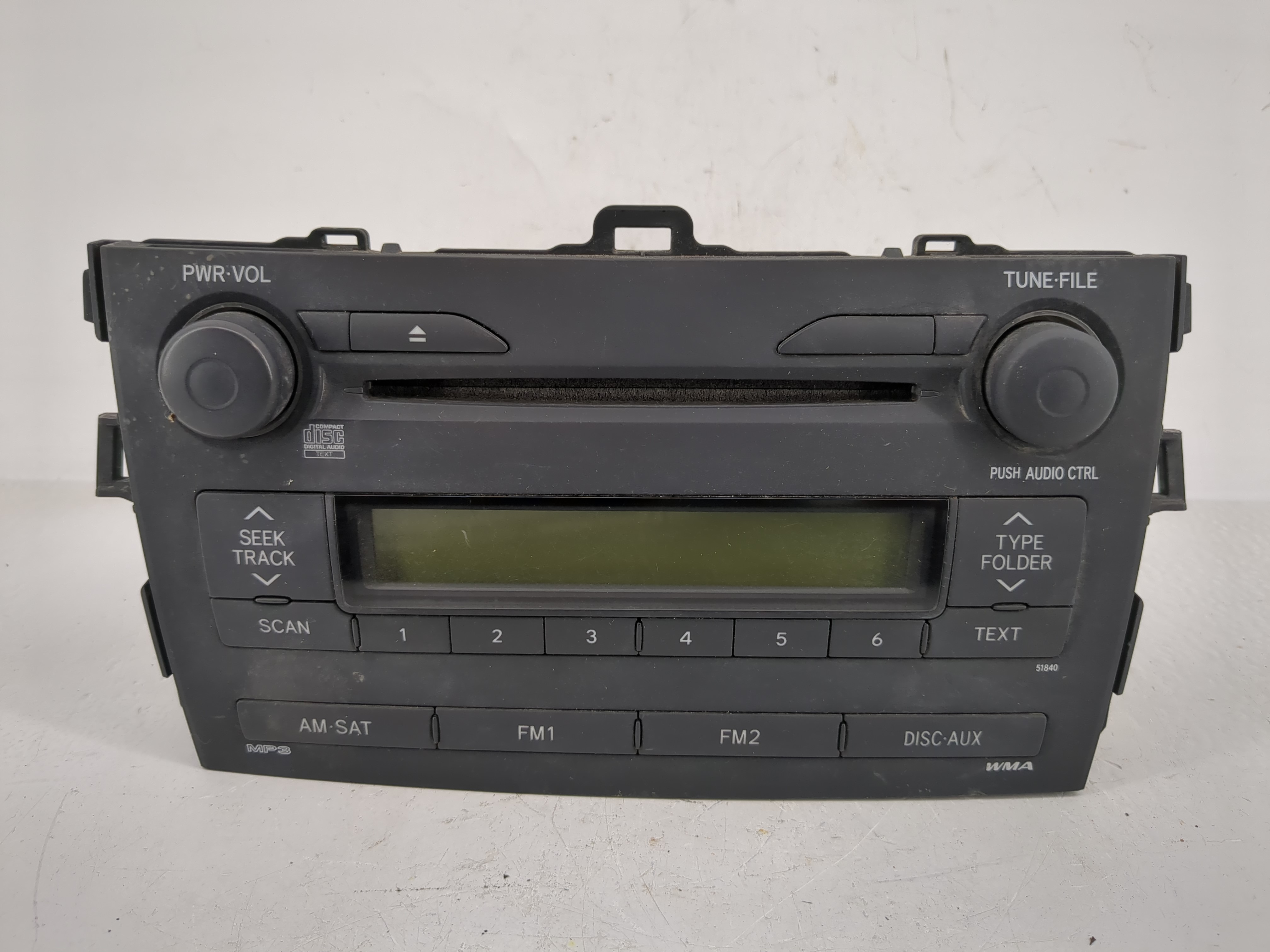2009-2009 Toyota Corolla Am Fm Cd Player Radio Receiver 1223007 - Oemusedautoparts1.com