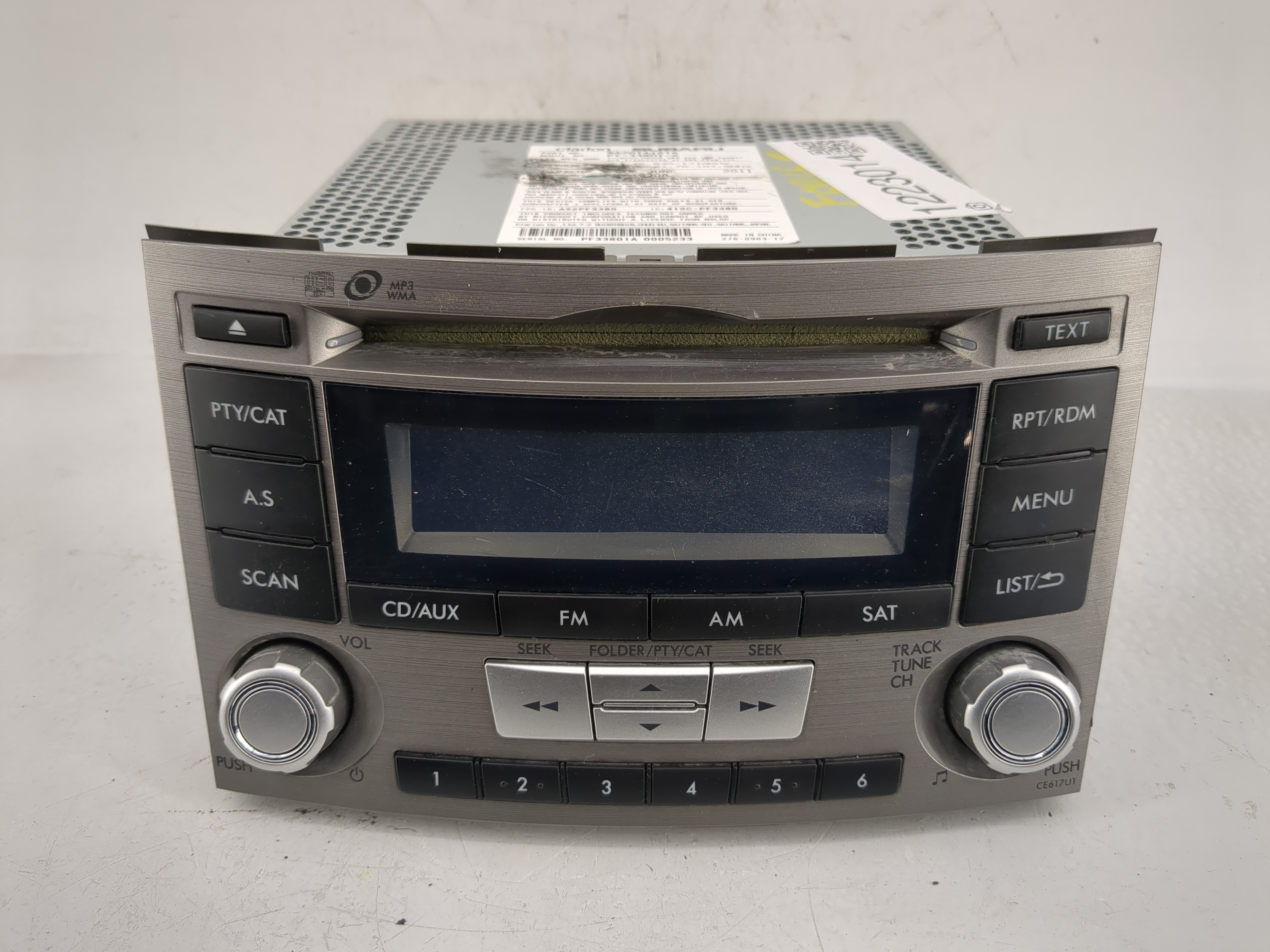 2012-2014 Subaru Legacy Am Fm Cd Player Radio Receiver 1223014 - Oemusedautoparts1.com