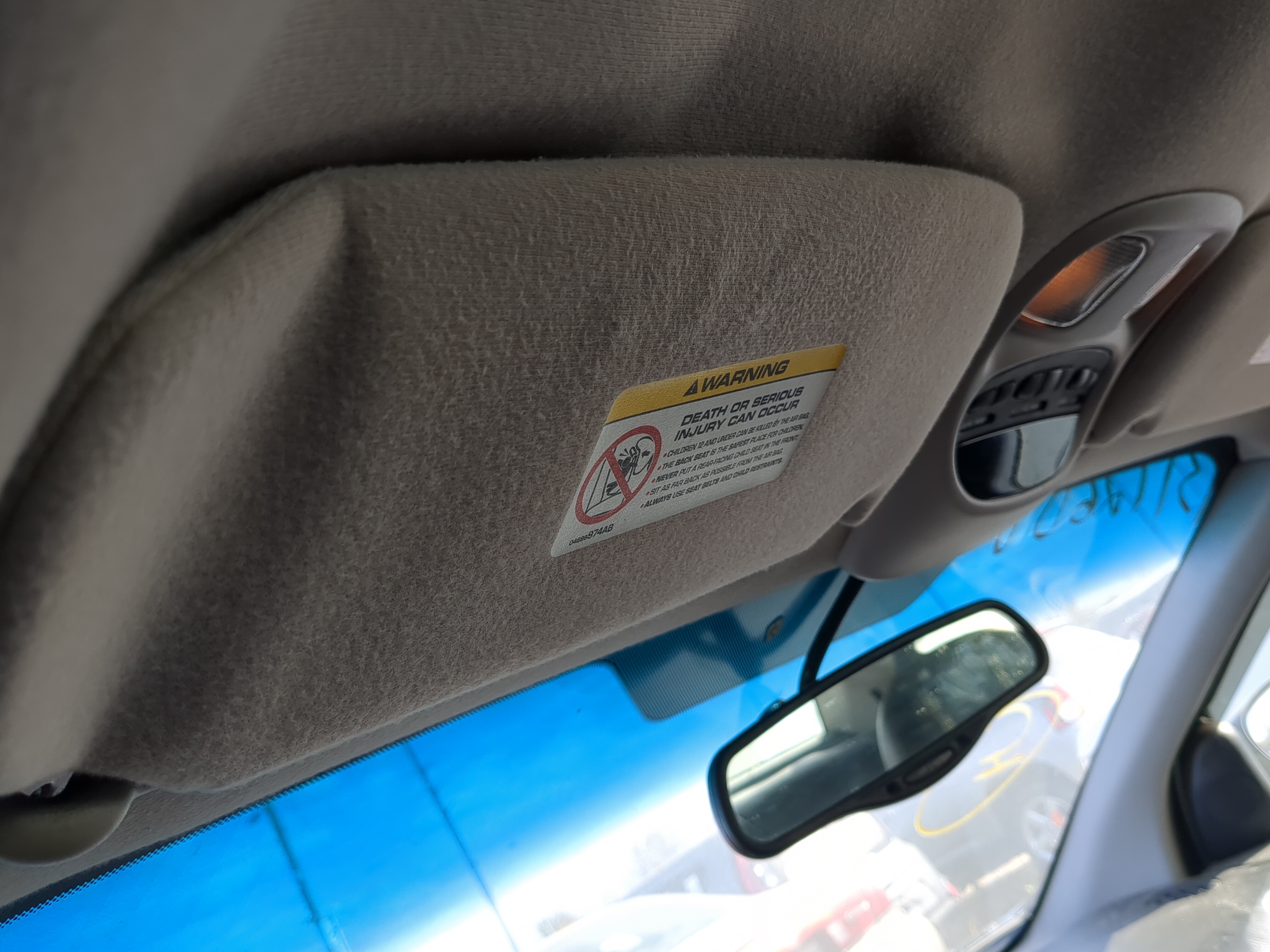 2000-2004 Chrysler Concorde Driver Sun Visor Mirror Left Sunvisor 1223307 - Oemusedautoparts1.com