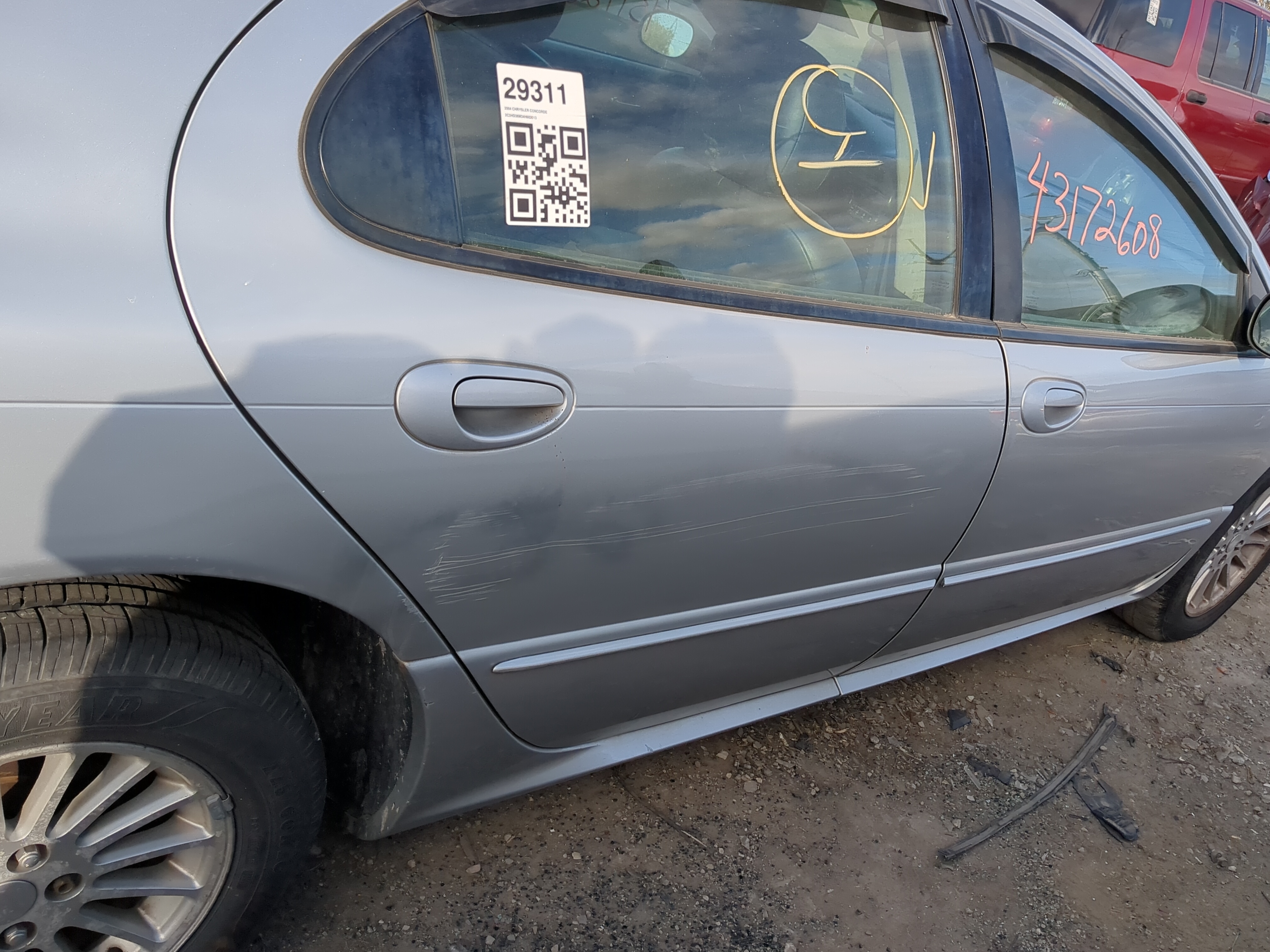 1998-2004 Chrysler Concorde Passenger Rear Door Oem 1223315 - Oemusedautoparts1.com