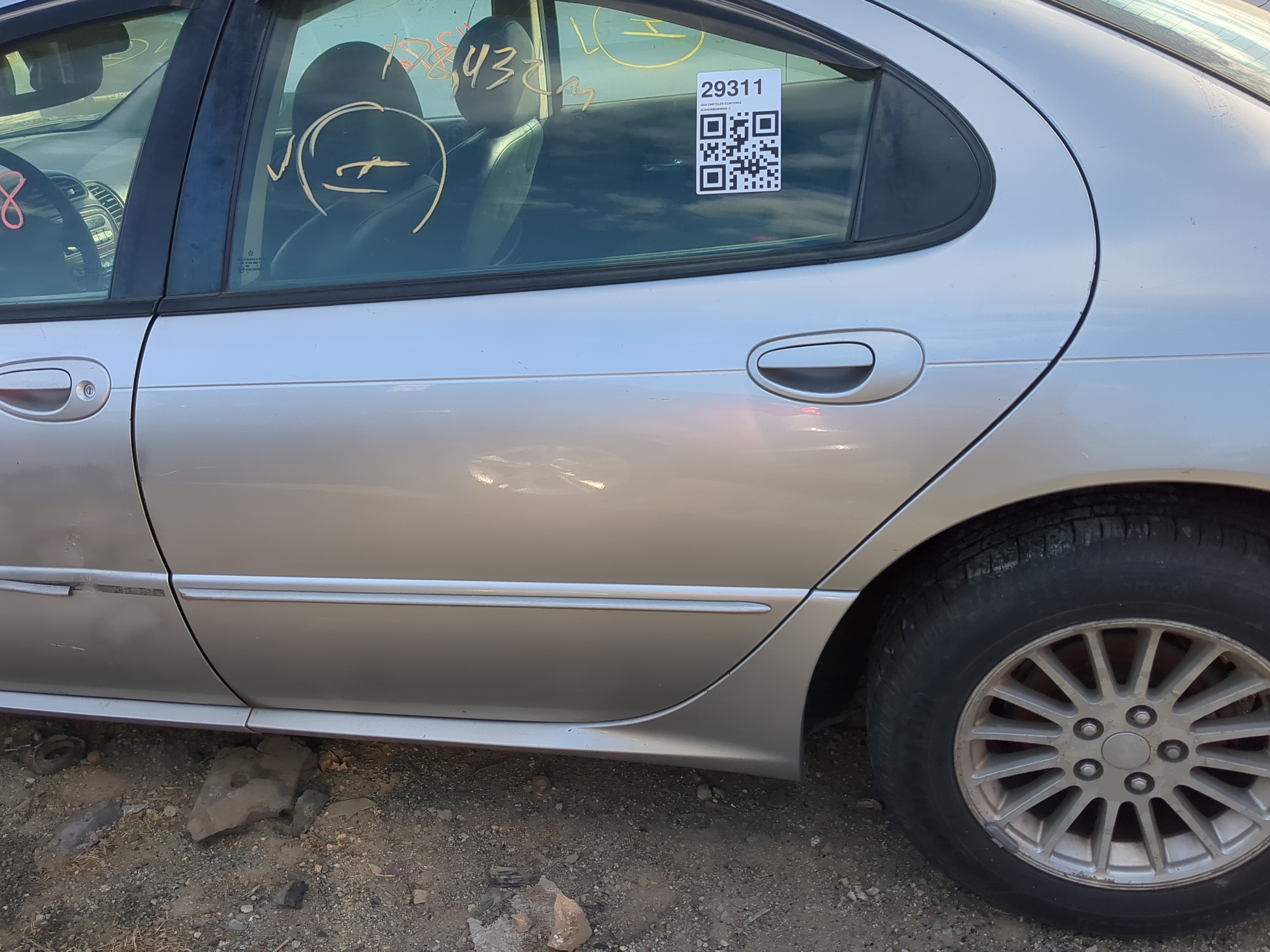 1998-2004 Chrysler Concorde Driver Rear Door Oem 1223367 - Oemusedautoparts1.com