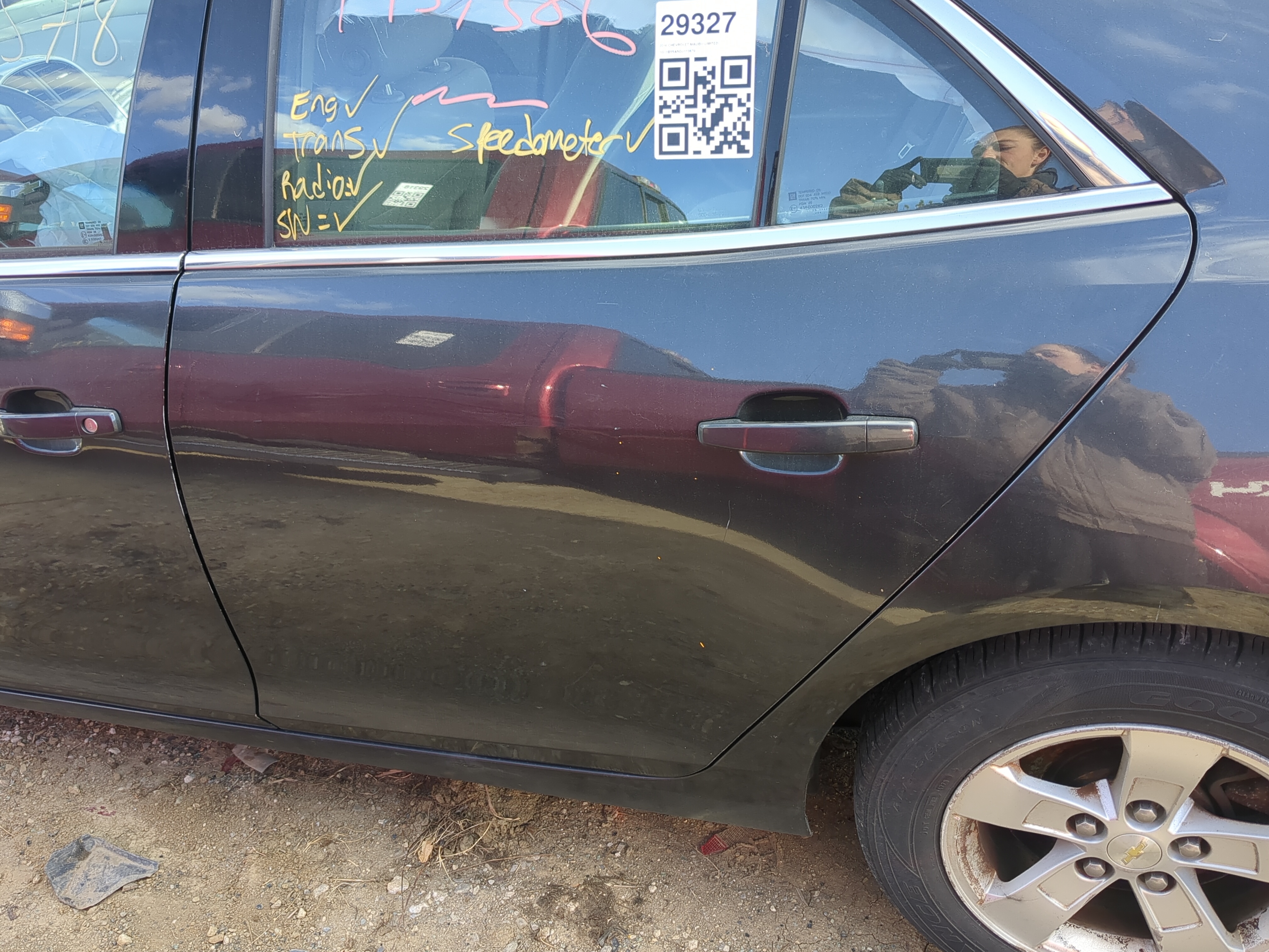 Chevrolet Malibu Limited Driver Rear Door Oem 1223483 - Oemusedautoparts1.com