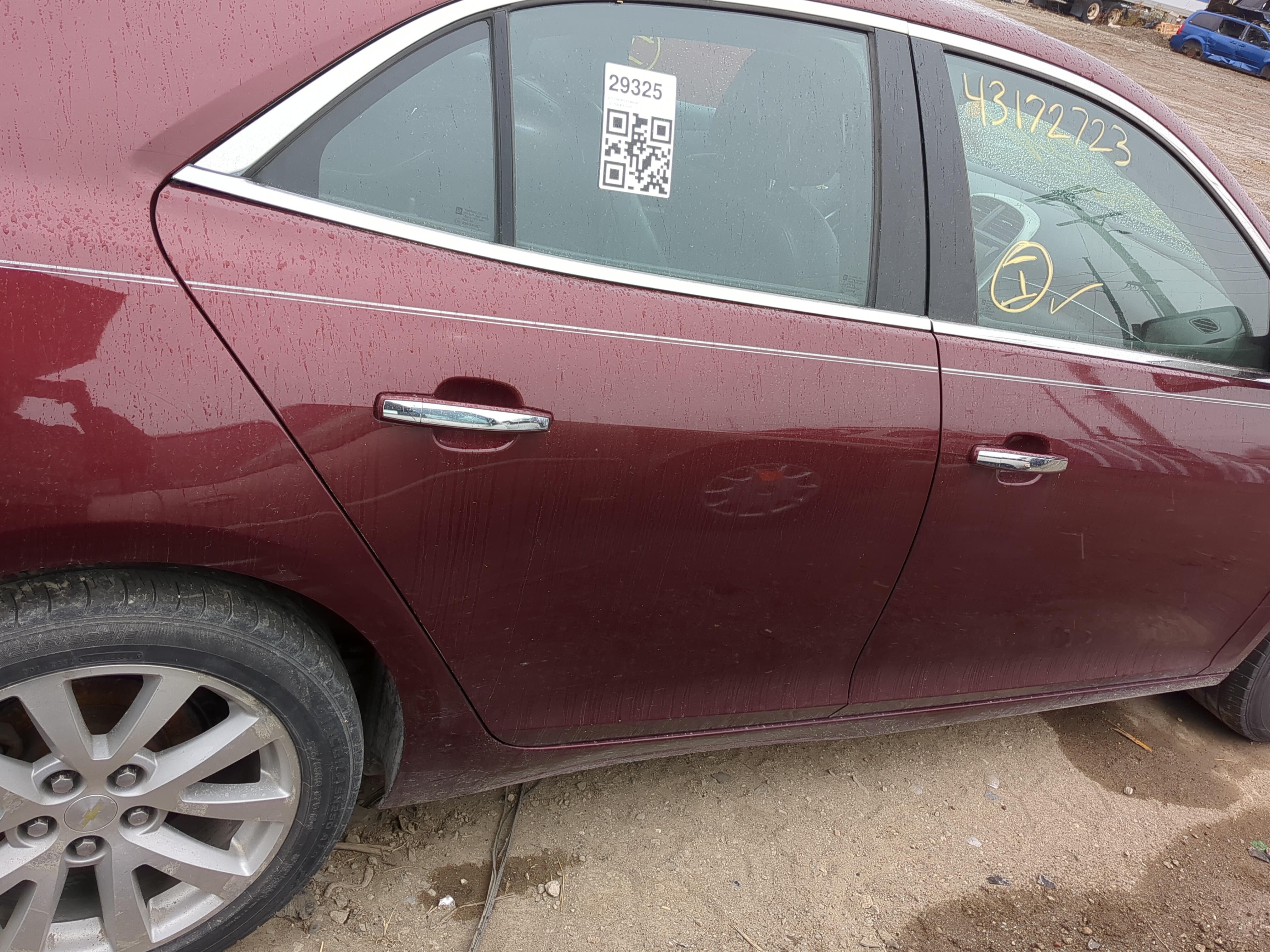 2013-2016 Chevrolet Malibu Passenger Rear Door Oem 1223880 - Oemusedautoparts1.com